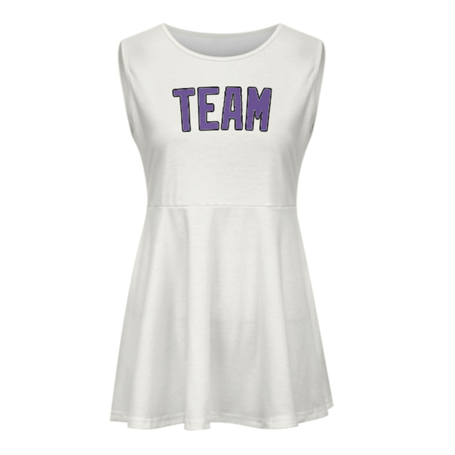 Maßgeschneidertes Weiß Lavendel Cheerleader-Kleid