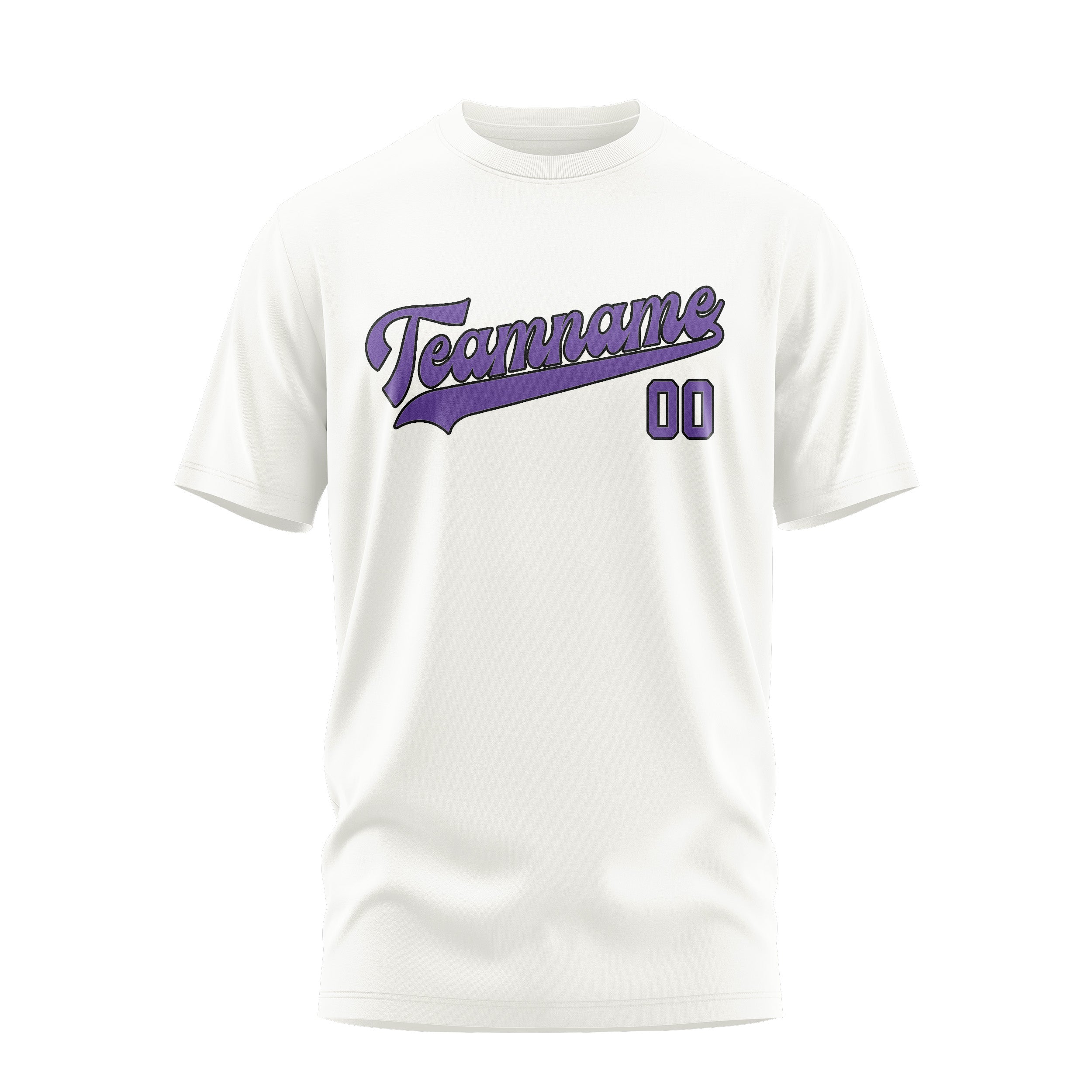Maßgeschneidertes Weiß Lavendel T-Shirt
