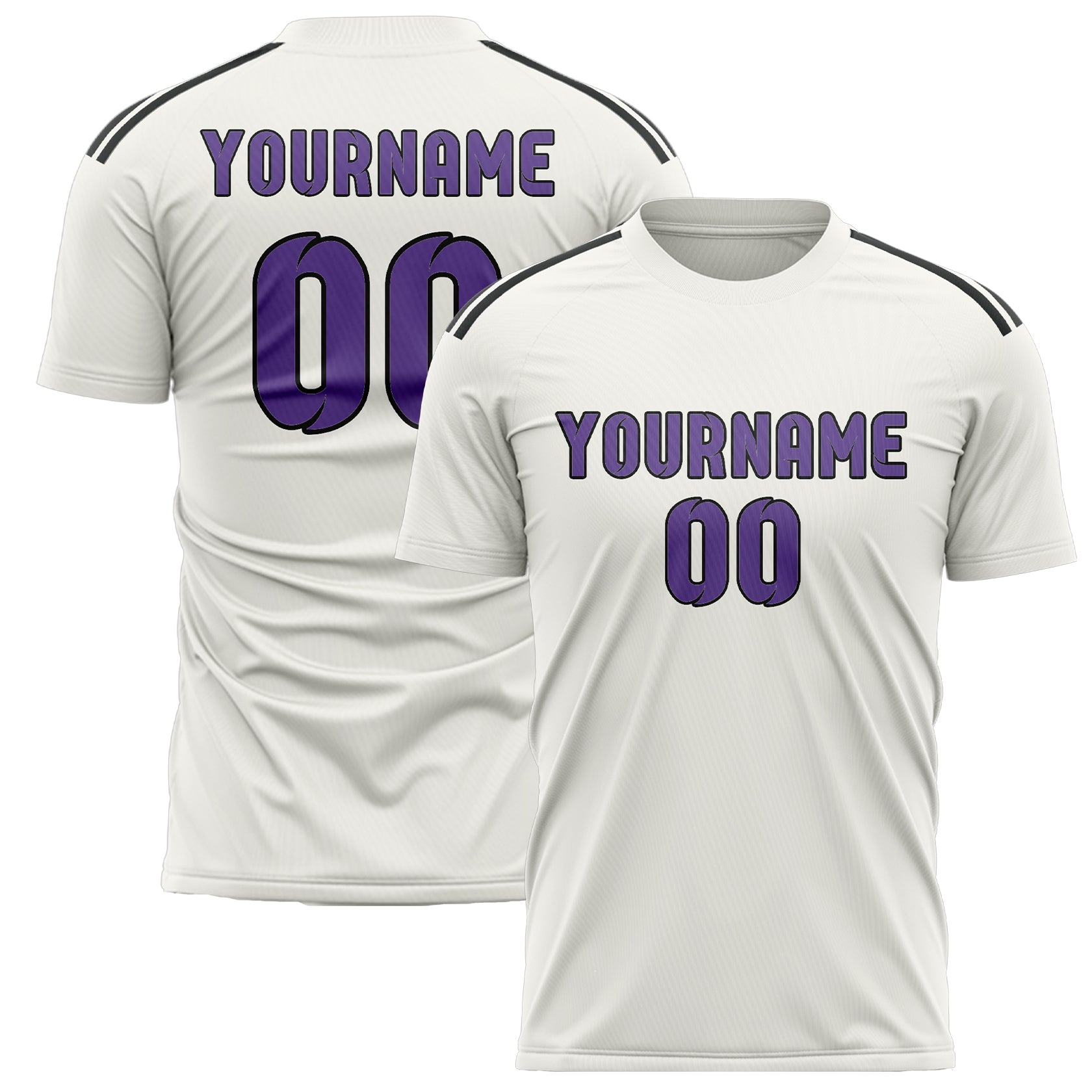 Benutzerdefiniertes Professionelles Weiß Lavendel Fußballtrikot