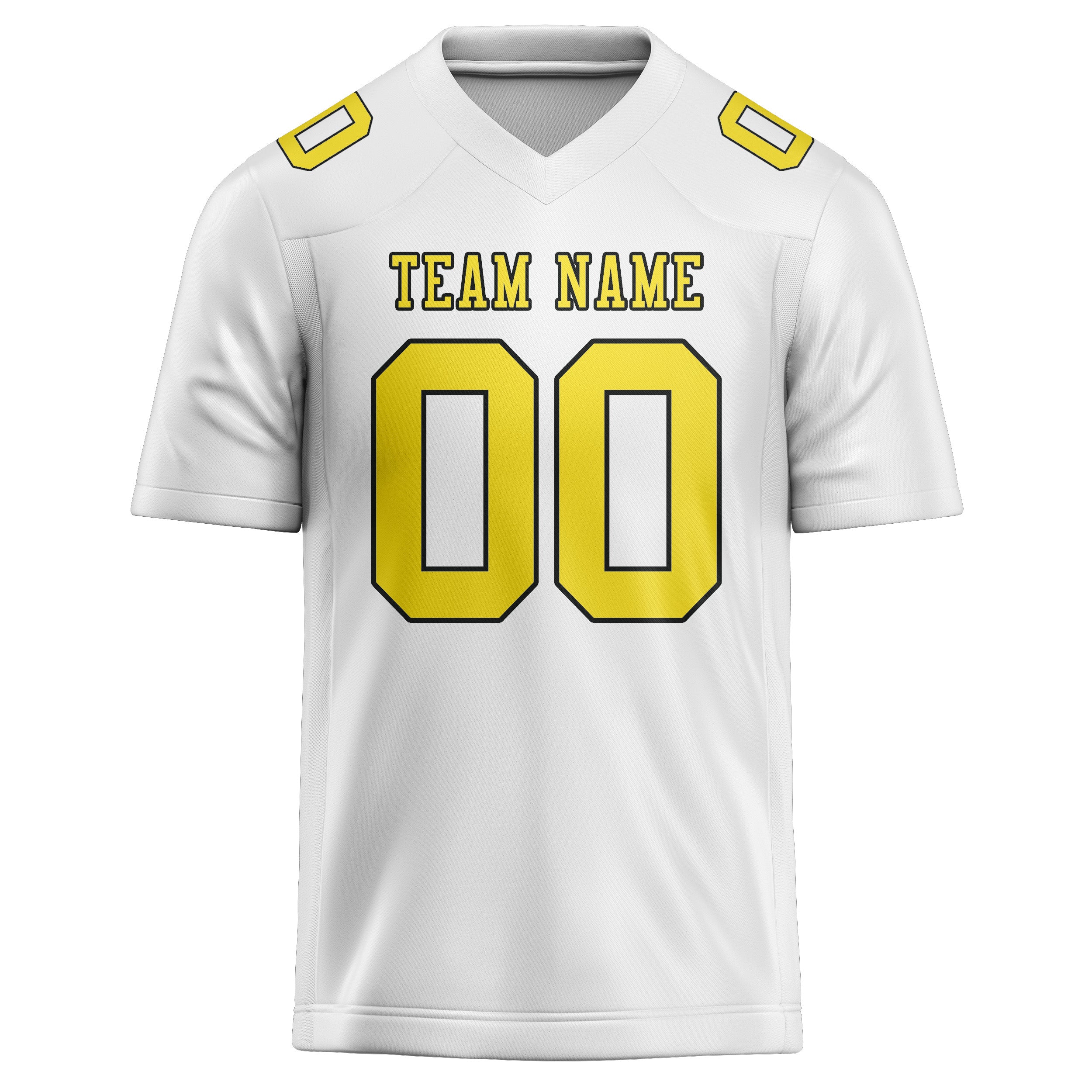 Maglia da rugby professionale personalizzata bianca giallo pallido