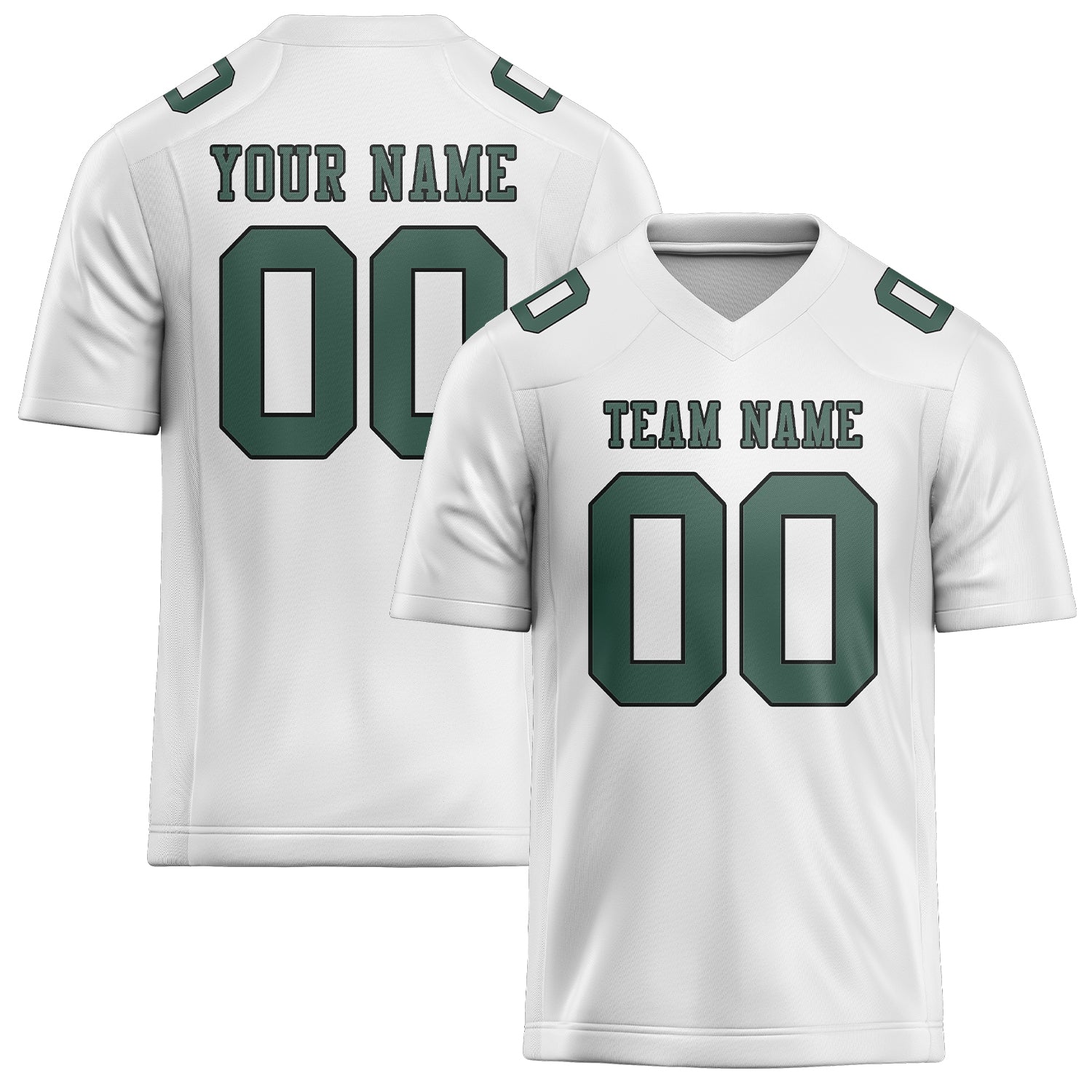 Maglia da rugby professionale personalizzata bianca e verde acqua