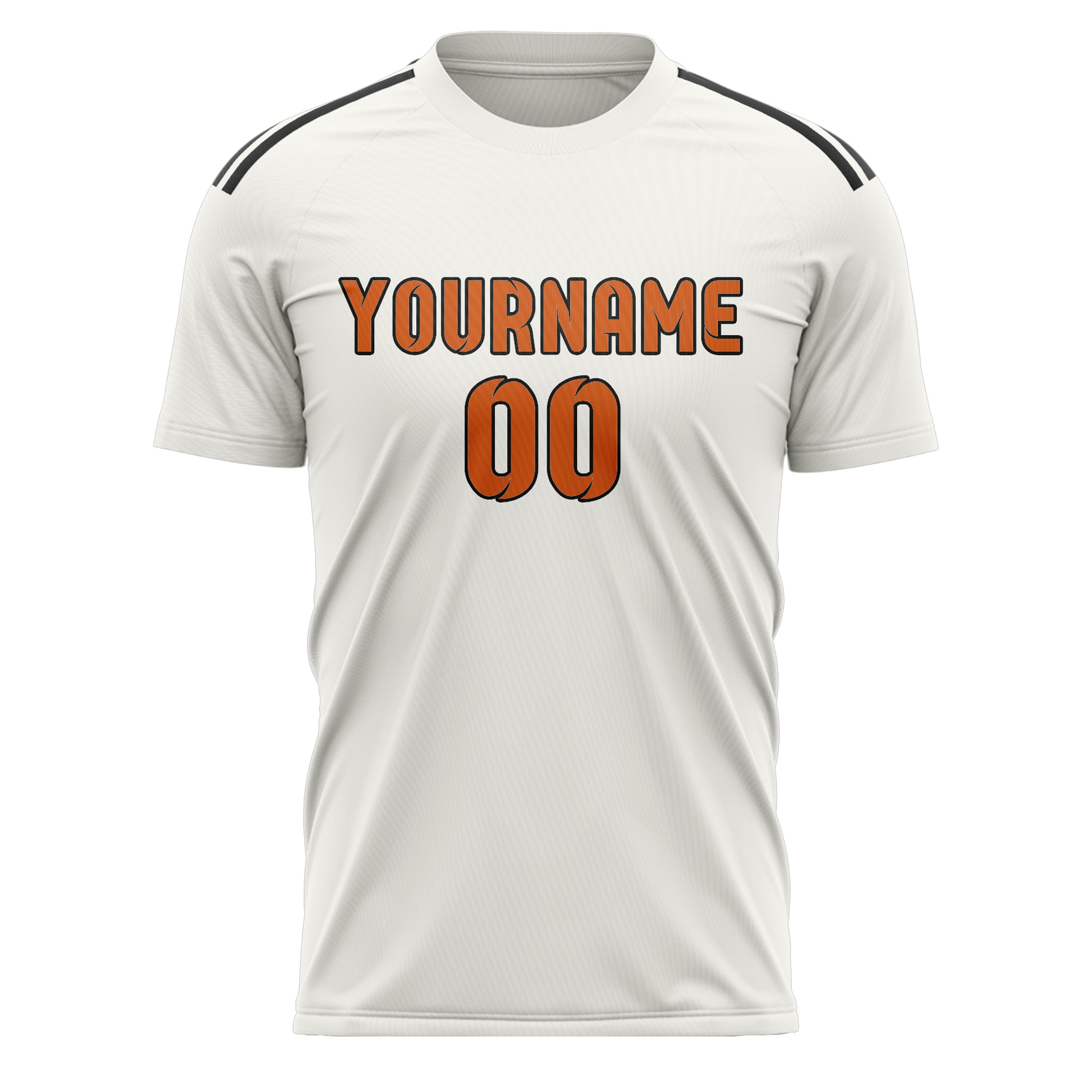 Benutzerdefiniertes Professionelles Weiß Orange Fußballtrikot