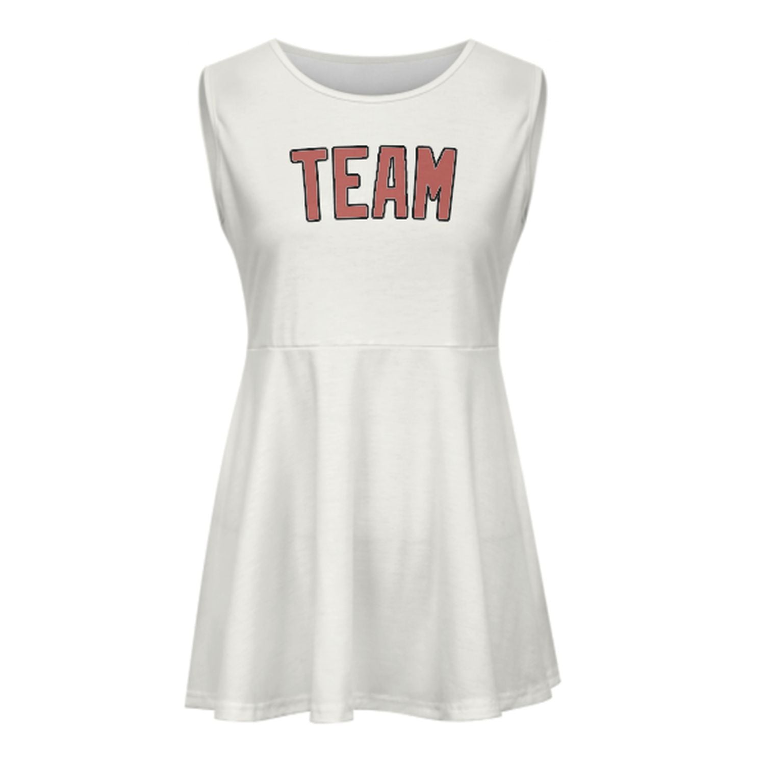Maßgeschneidertes Weiß Kupferrose Cheerleader-Kleid