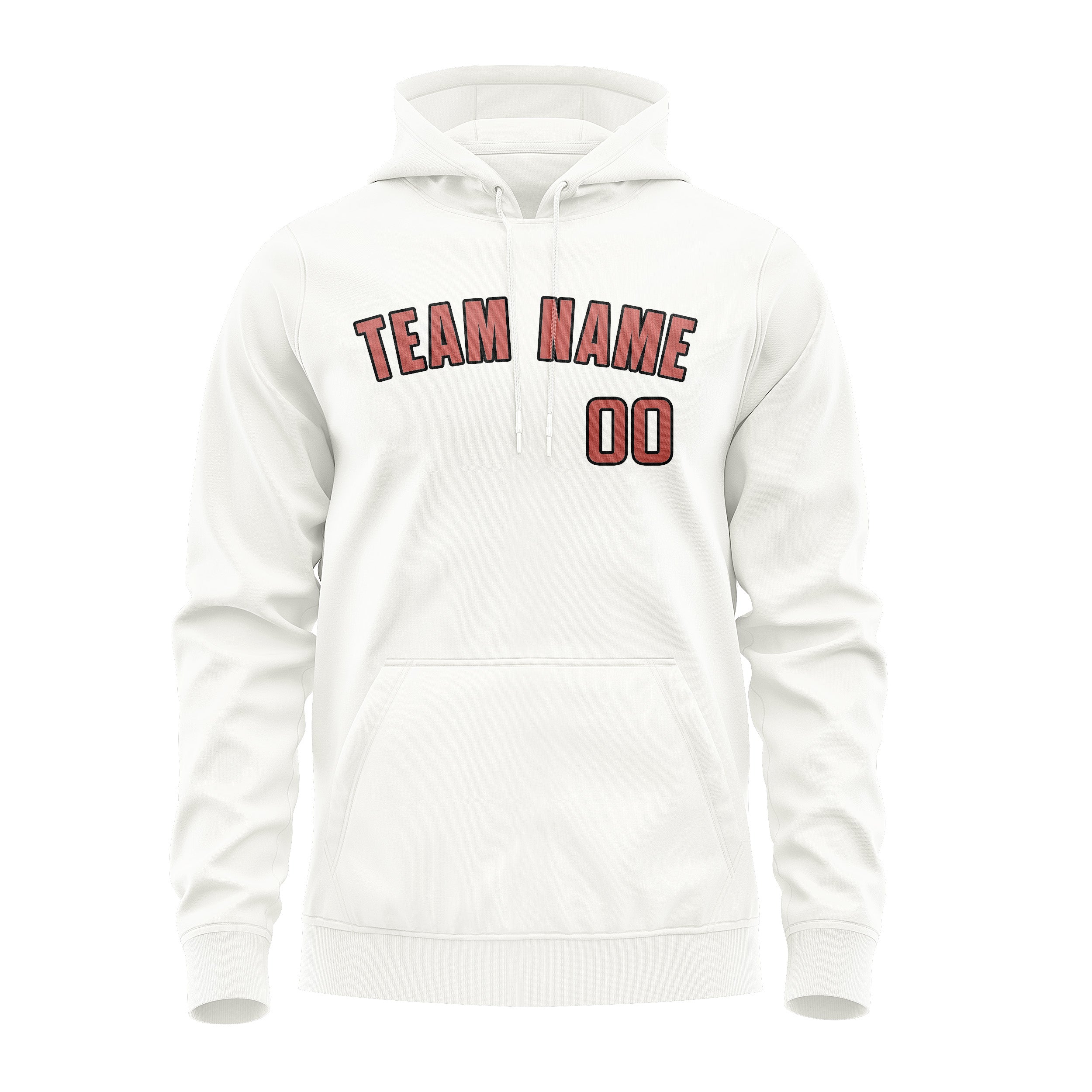 Maßgeschneidertes Weiß Kupferrose Hoodie