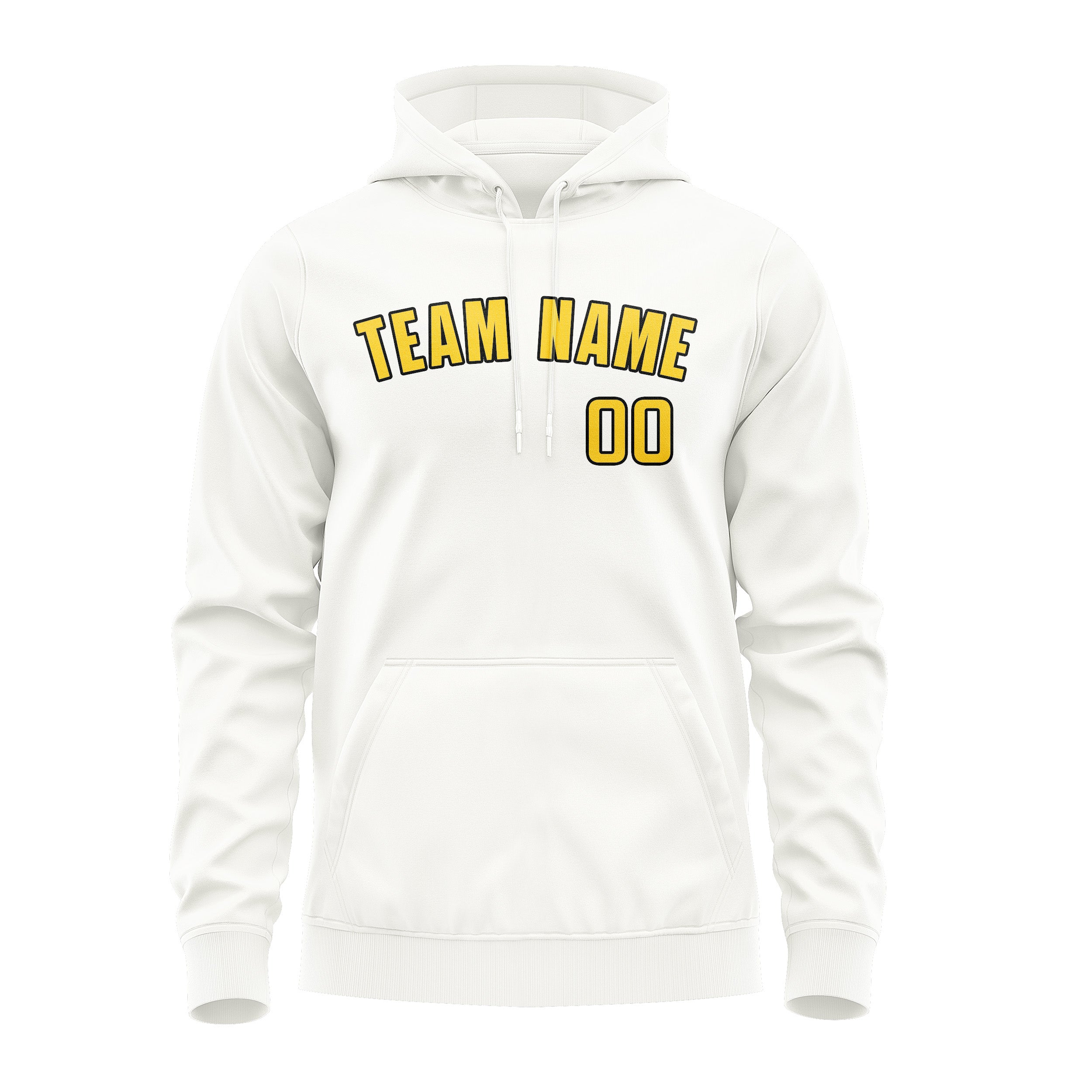 Maßgeschneidertes Weiß Gold Hoodie