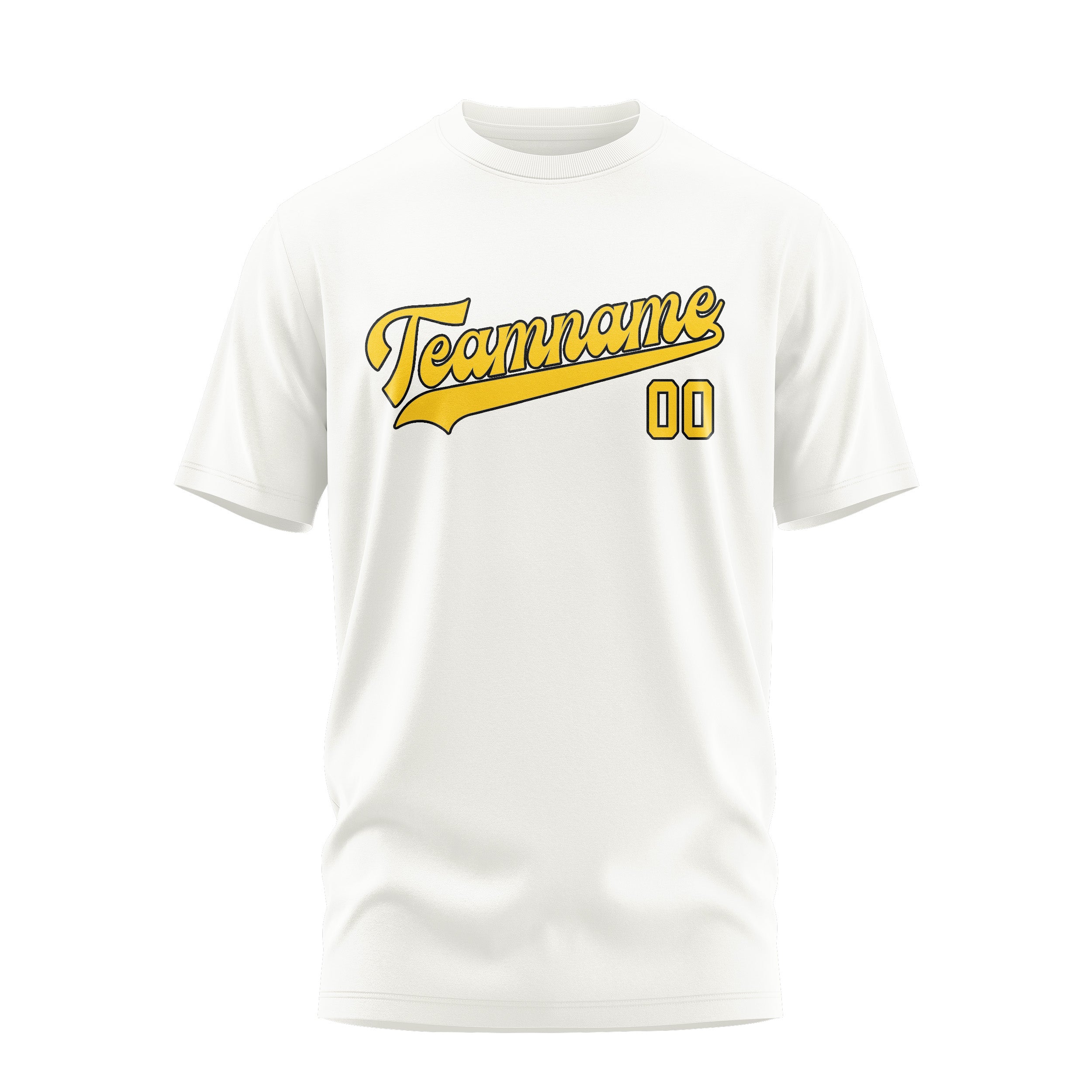 Maßgeschneidertes Weiß Gold T-Shirt