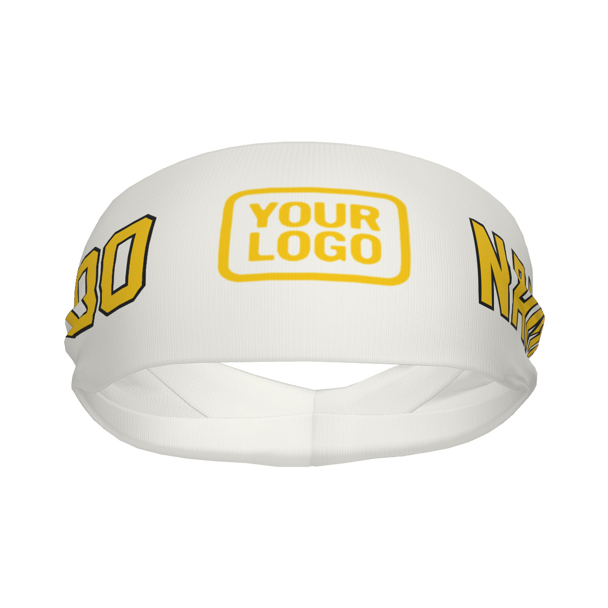 Maßgeschneidertes Weiß Gold Sport Stirnband