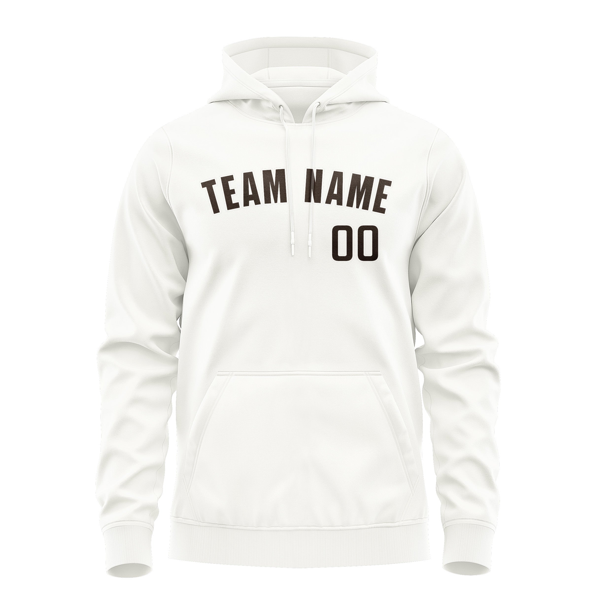 Maßgeschneidertes Weiß Braun Hoodie