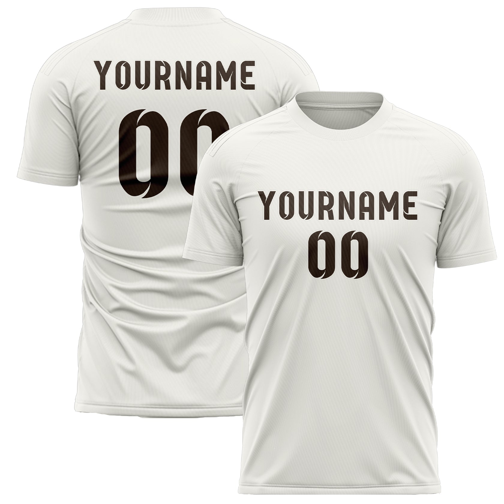 Benutzerdefiniertes Professionelles Weiß Braun Fußballtrikot
