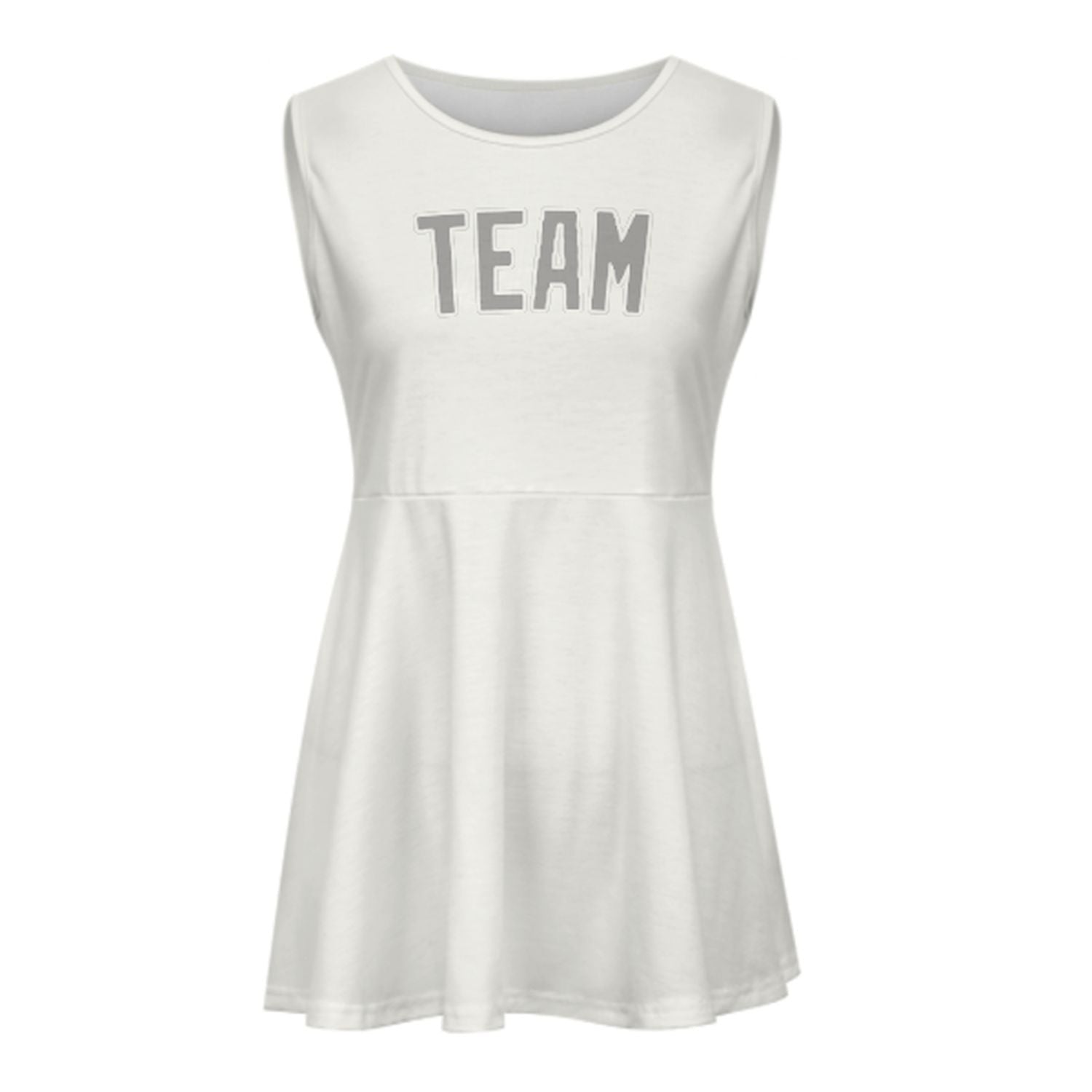 Maßgeschneidertes Weiß Grau Cheerleader-Kleid