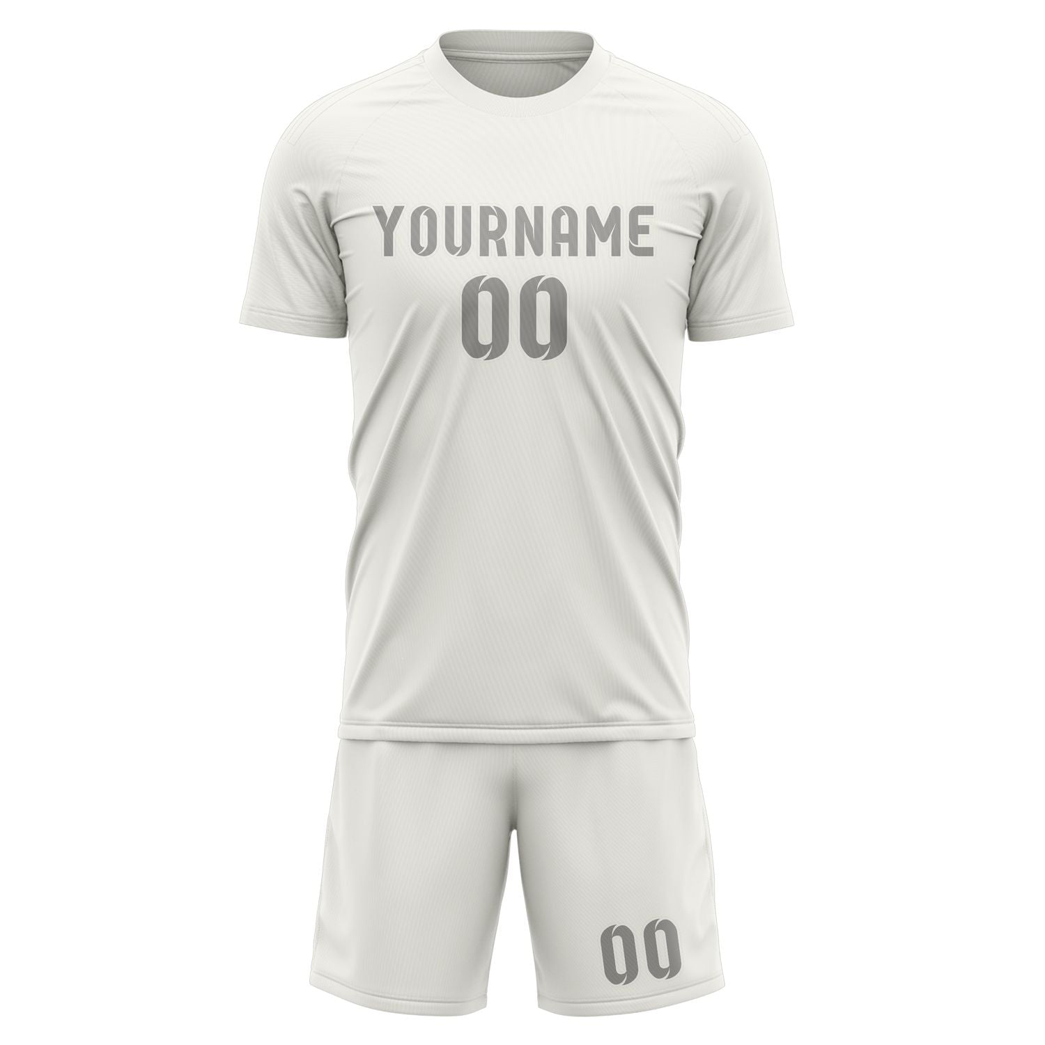 Maßgeschneidertes Professionelles Weiß Grau Fußballtrikot-Set