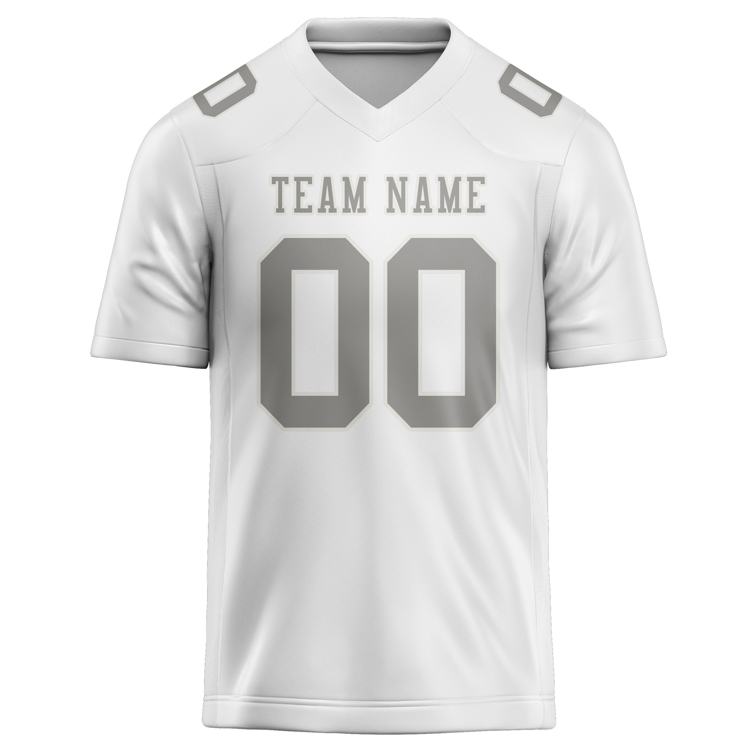 Maglia da rugby professionale bianca e grigia personalizzata