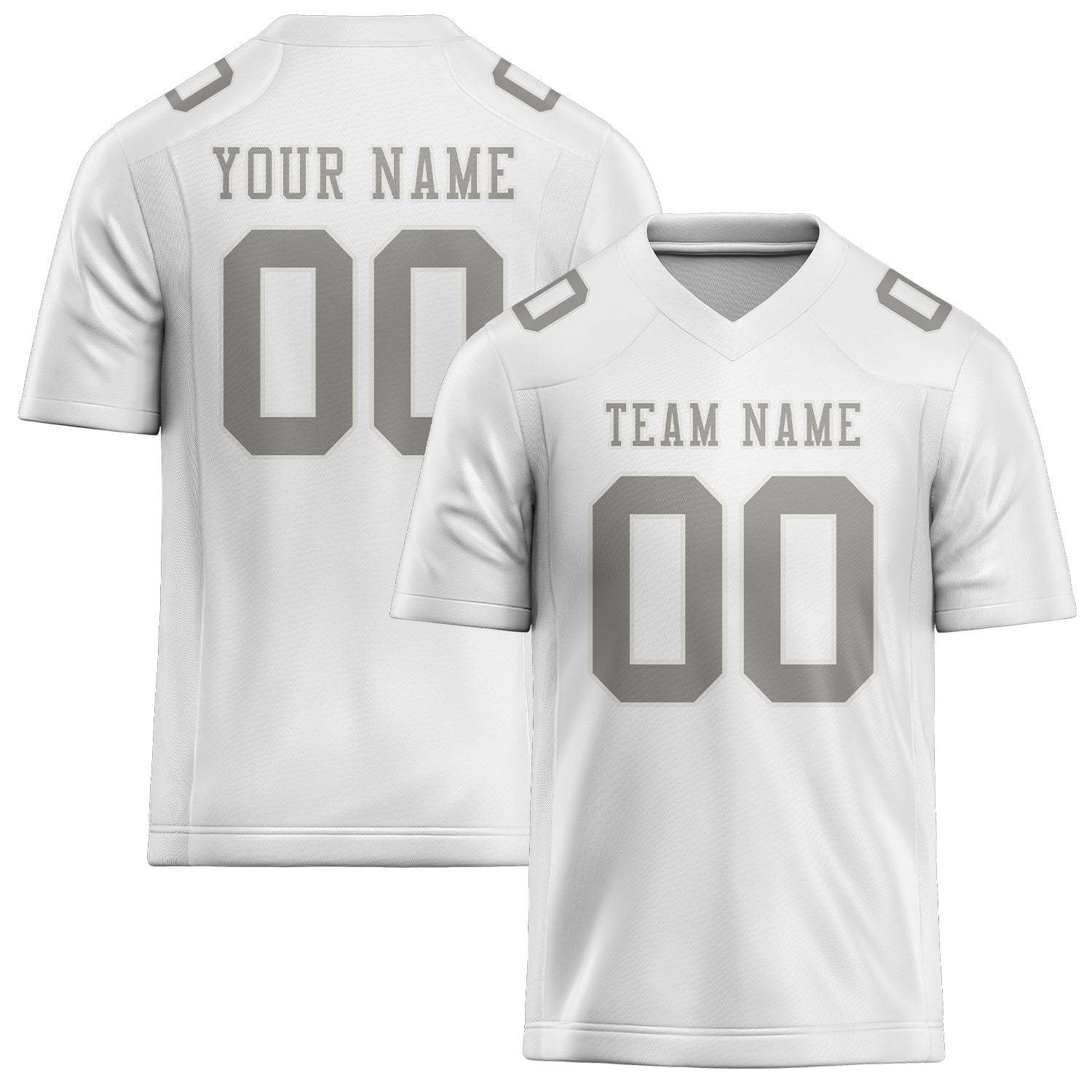 Maglia da rugby professionale bianca e grigia personalizzata