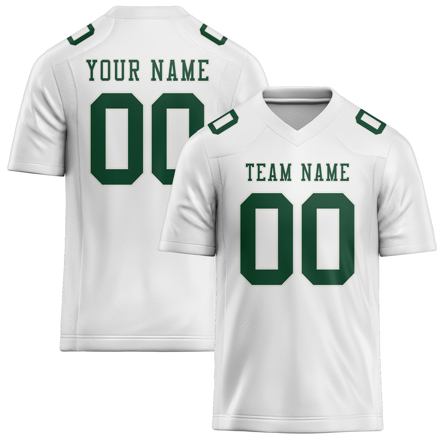 Maglia da rugby personalizzata professionale bianca verde muschio