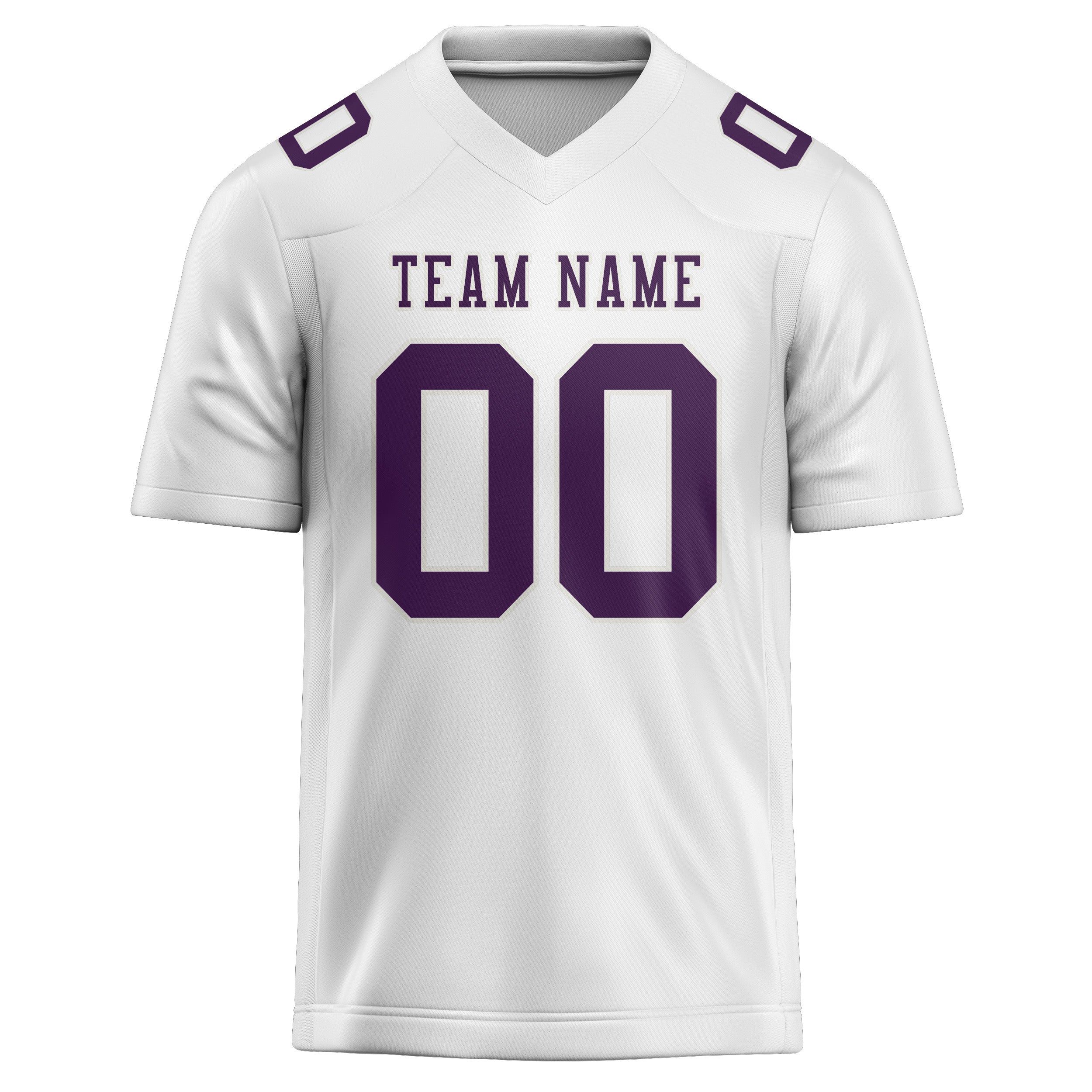 Maglia da rugby professionale personalizzata bianca e viola