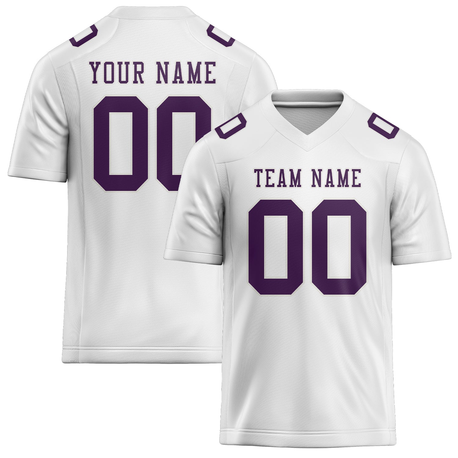 Maglia da rugby professionale personalizzata bianca e viola