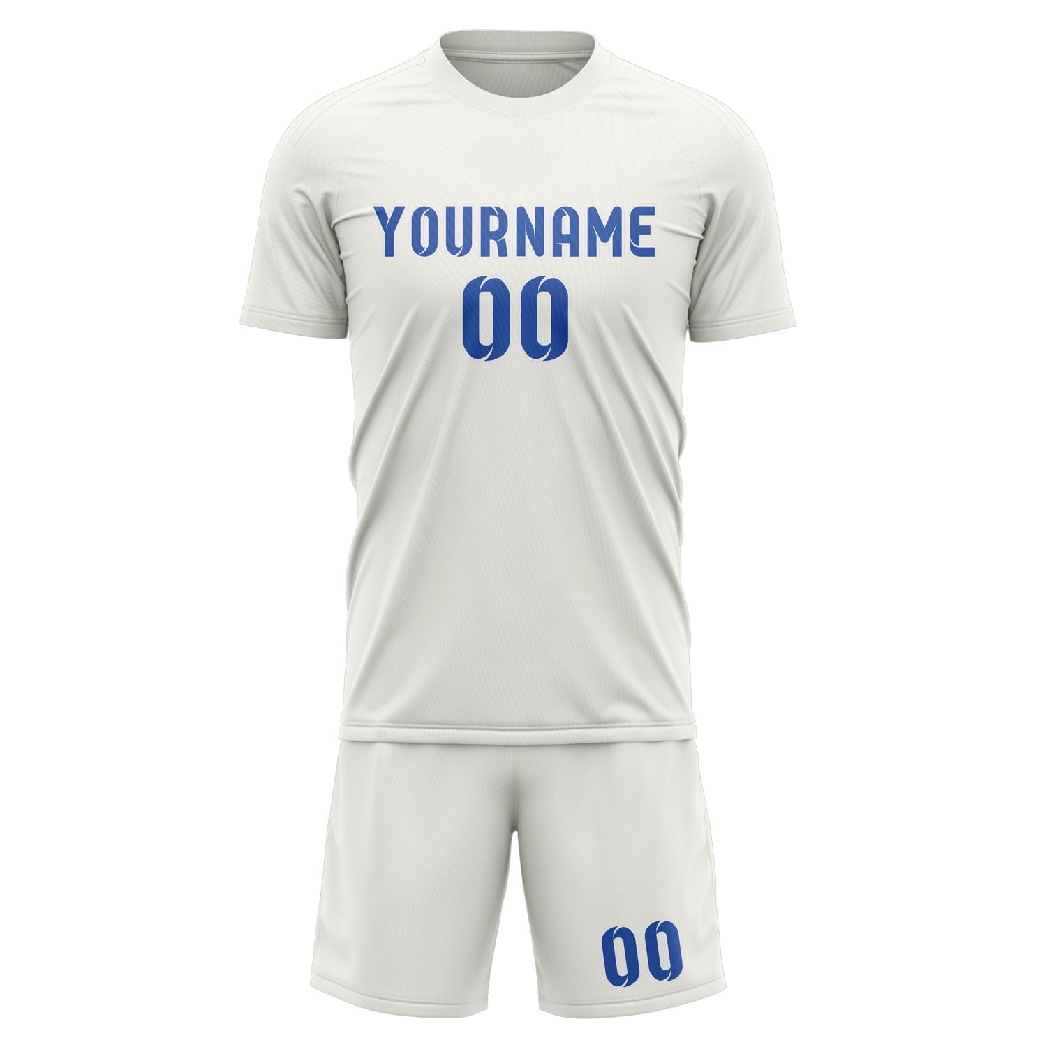 Maßgeschneidertes Professionelles Weiß Himmelblau Fußballtrikot-Set