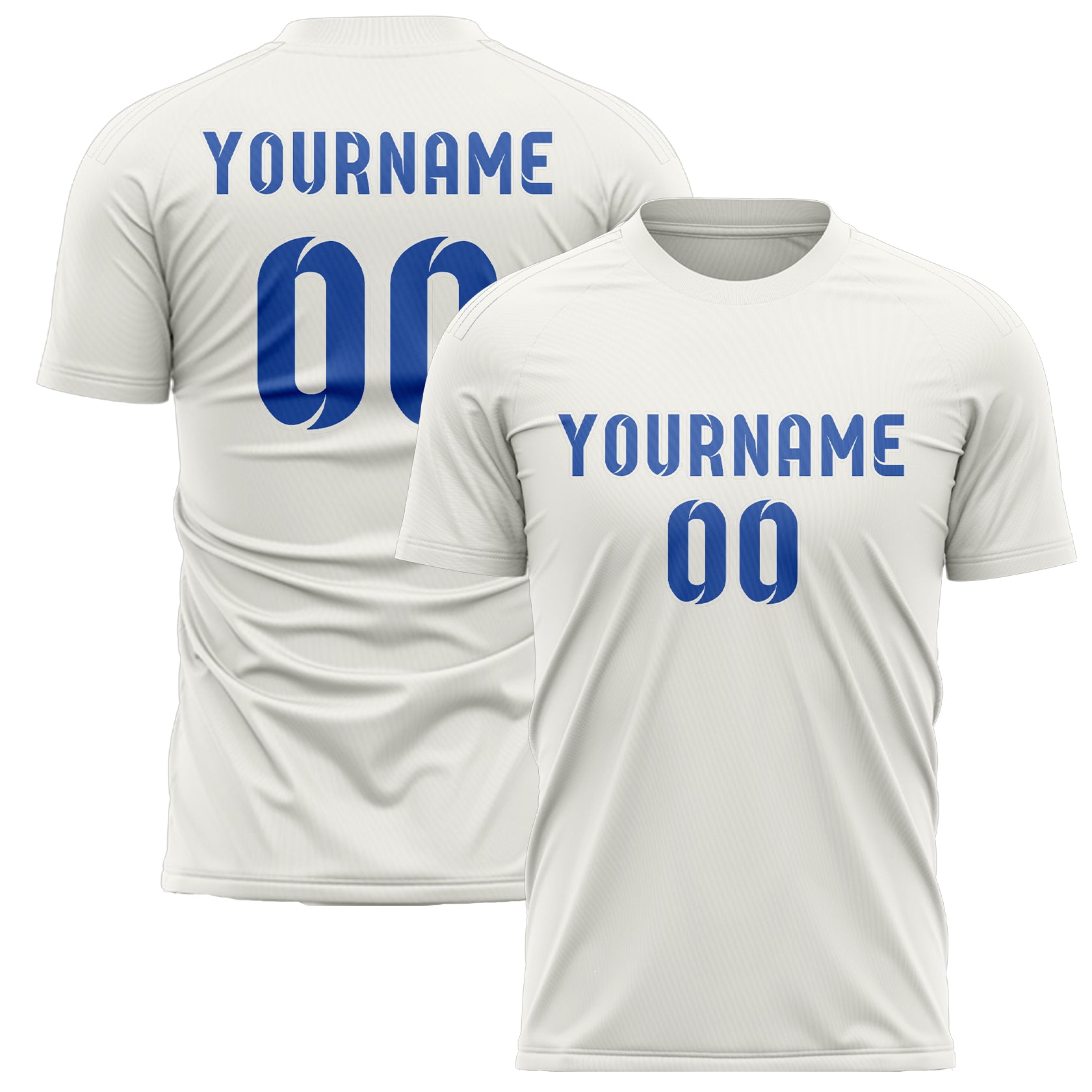 Benutzerdefiniertes Professionelles Weiß Himmelblau Fußballtrikot