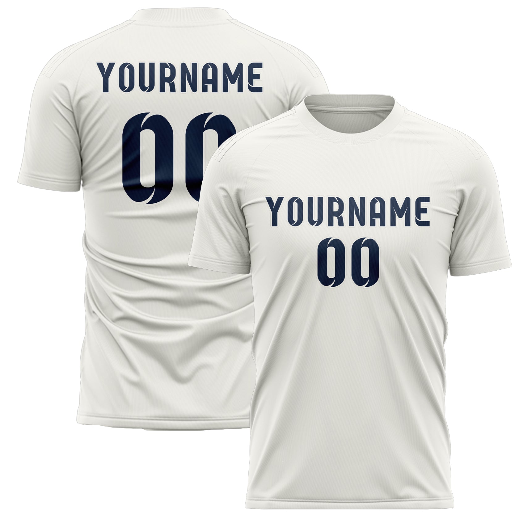 Benutzerdefiniertes Professionelles Weiß Marineblau Fußballtrikot
