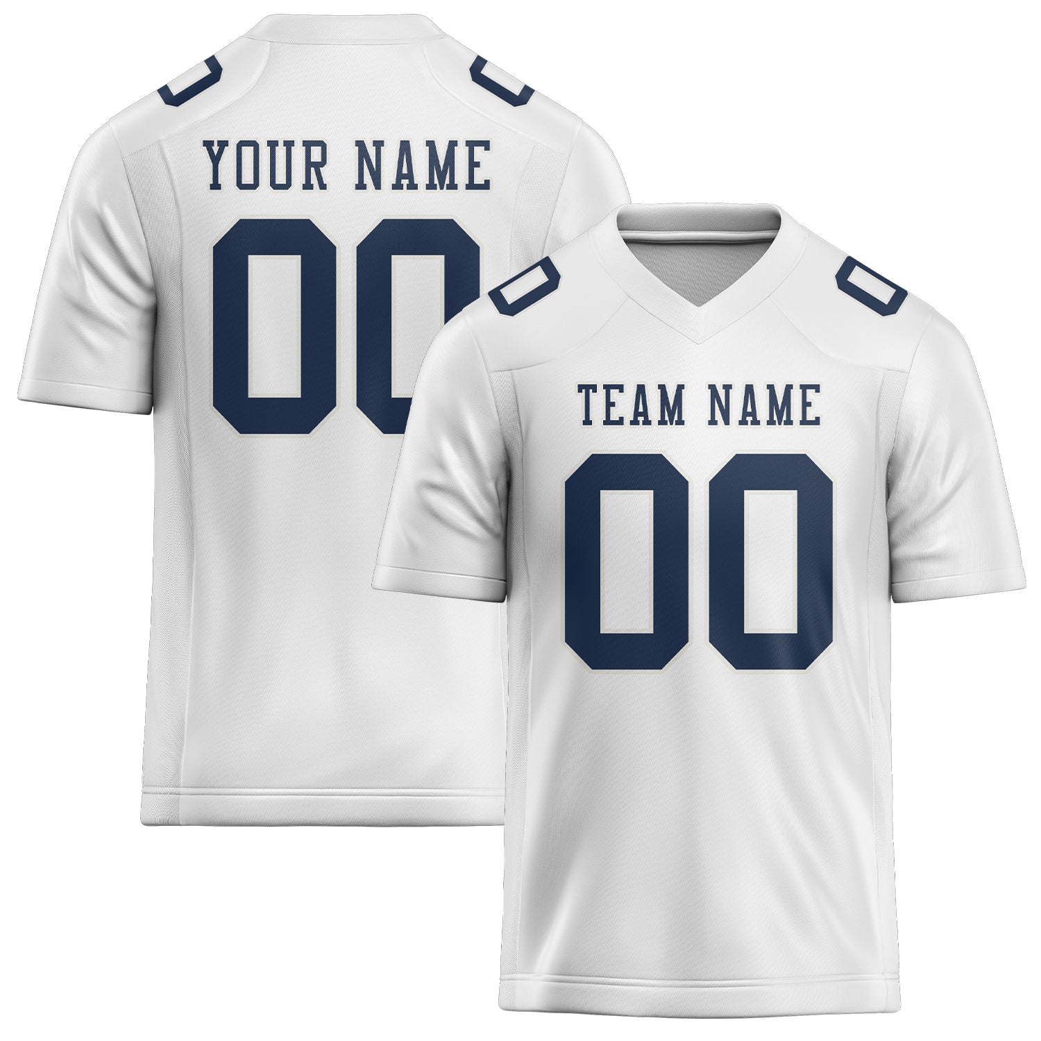 Maglia da rugby professionale personalizzata bianca blu navy