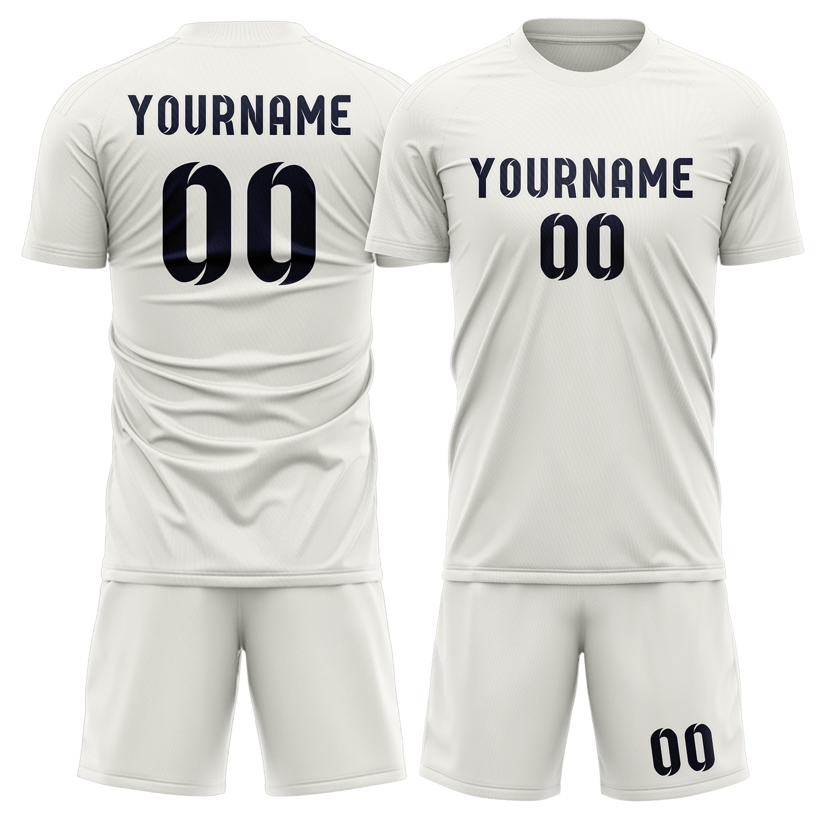 Maßgeschneidertes Professionelles Weiß Stahlblau Fußballtrikot-Set