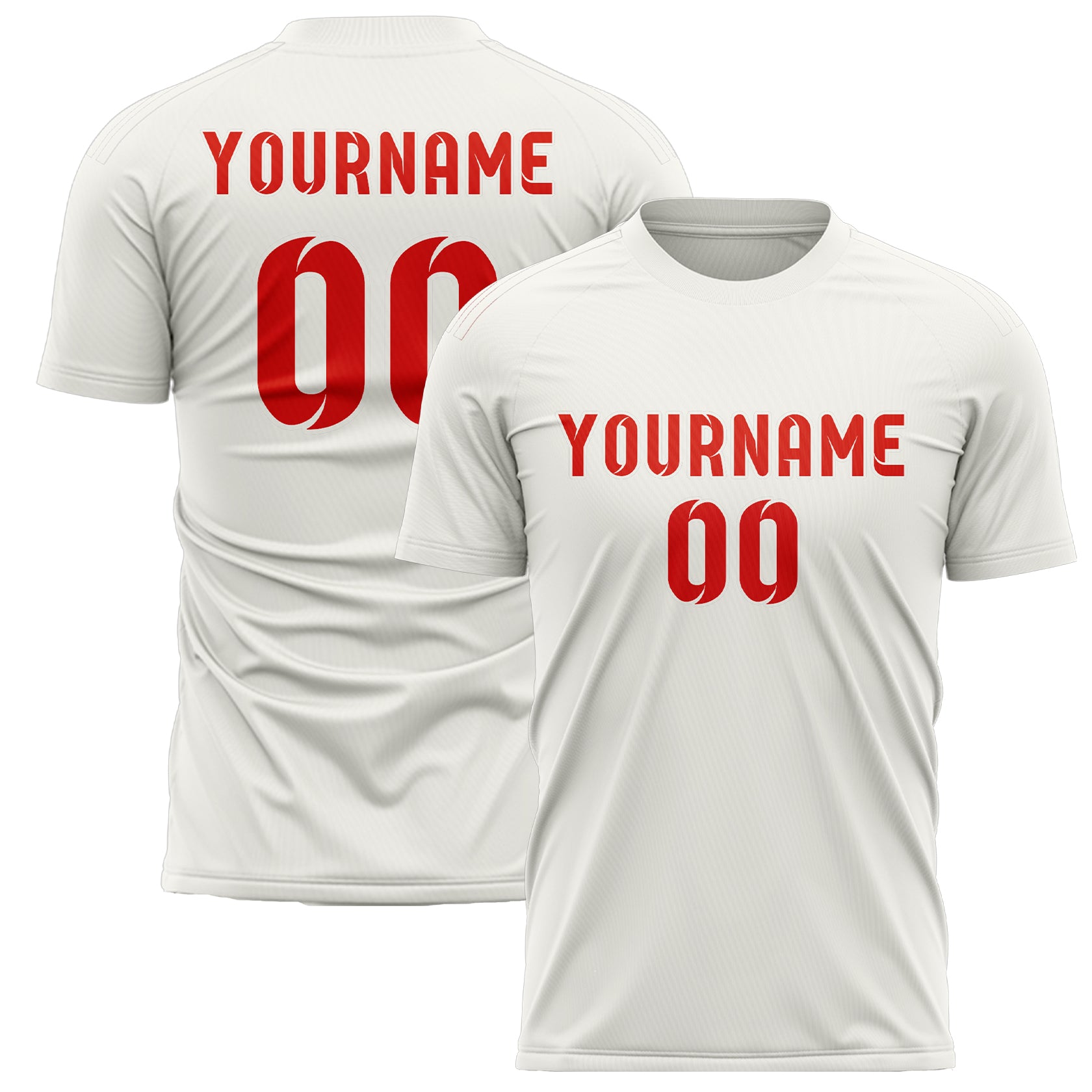 Benutzerdefiniertes Professionelles Weiß Orangerot Fußballtrikot