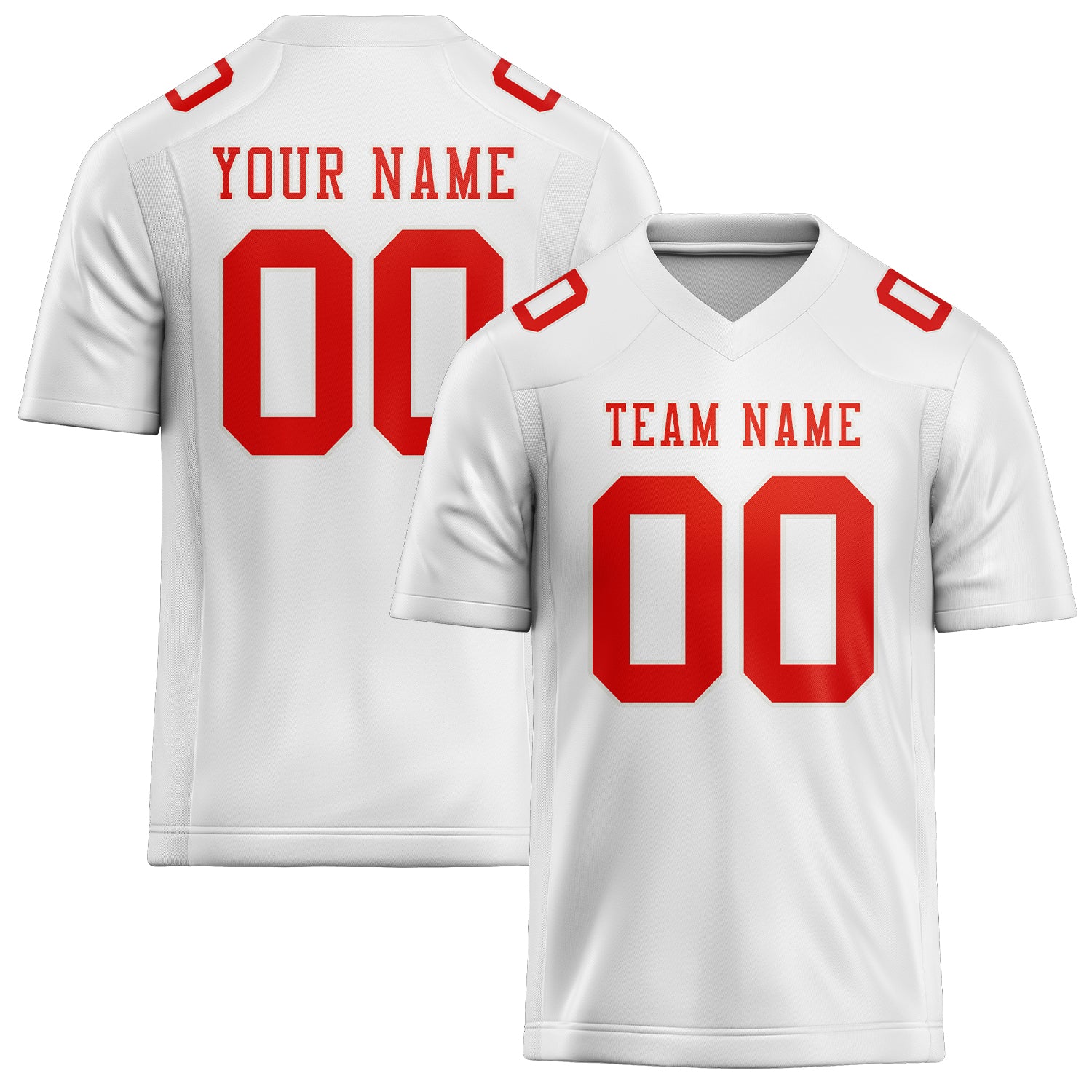 Maglia da rugby professionale personalizzata bianca arancione rossa