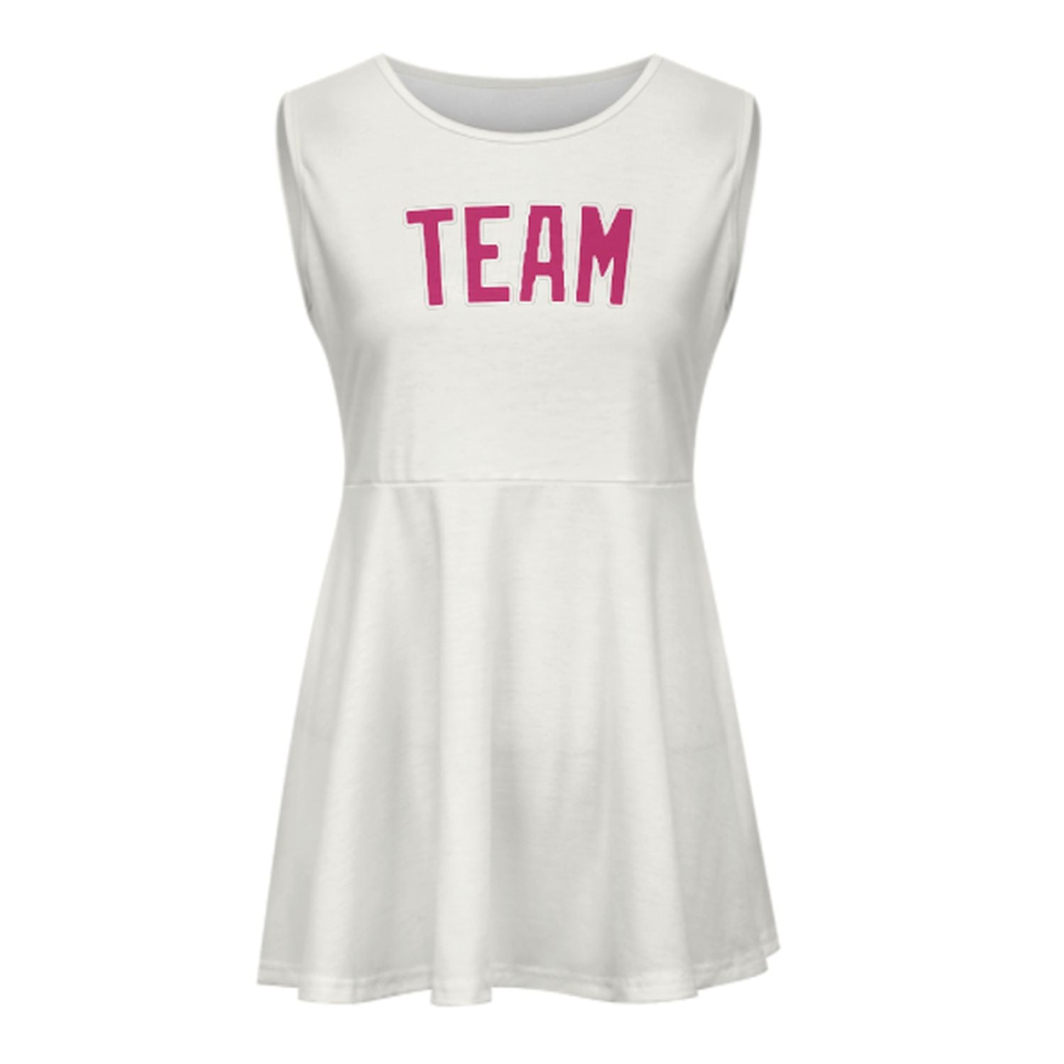 Maßgeschneidertes Weiß Rosarot Cheerleader-Kleid