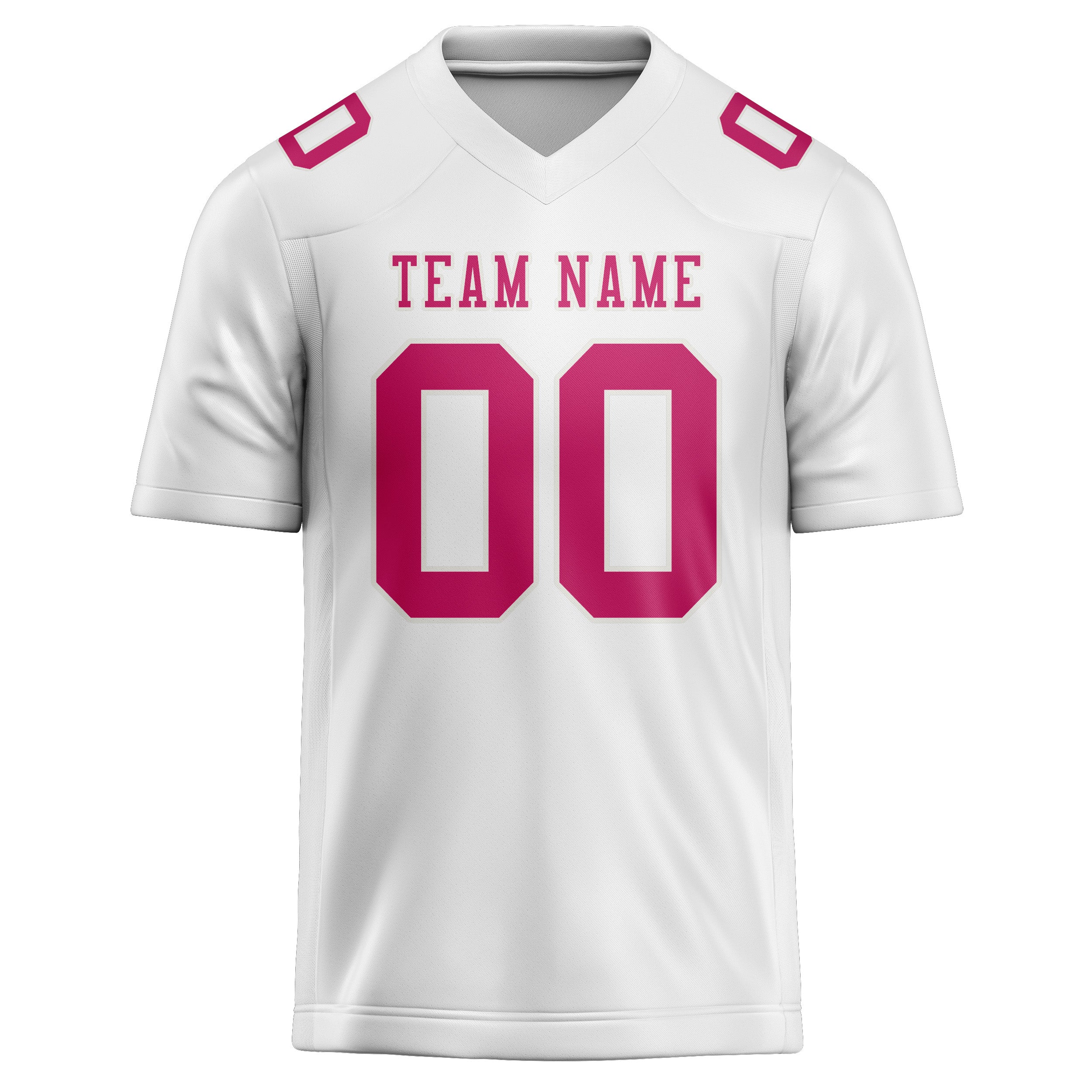 Maglia da rugby professionale bianca e rosa personalizzata