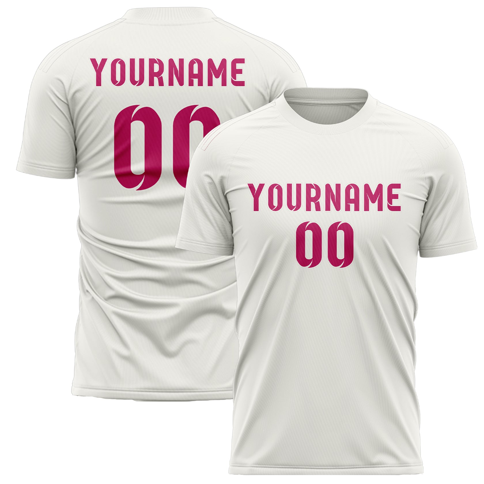 Benutzerdefiniertes Professionelles Weiß Rosarot Fußballtrikot