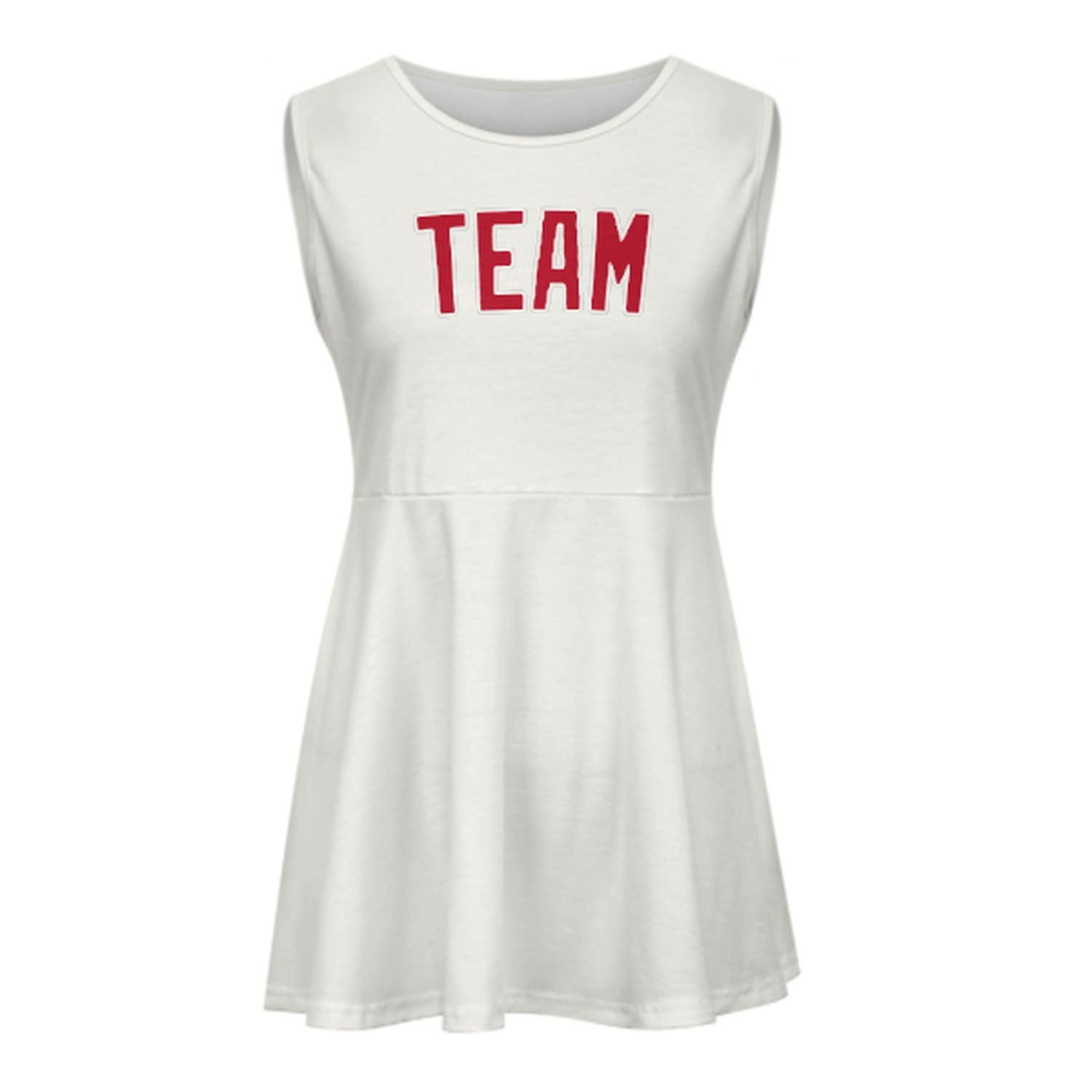 Maßgeschneidertes Weiß Rot Cheerleader-Kleid