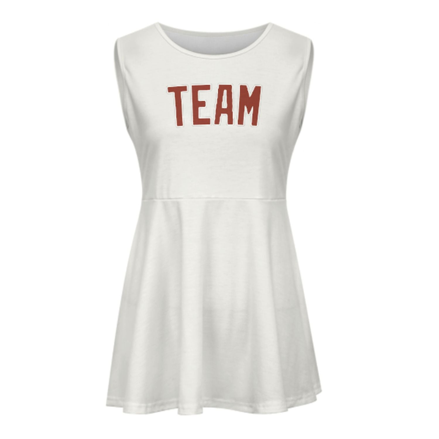 Maßgeschneidertes Weiß Korallenrot Cheerleader-Kleid