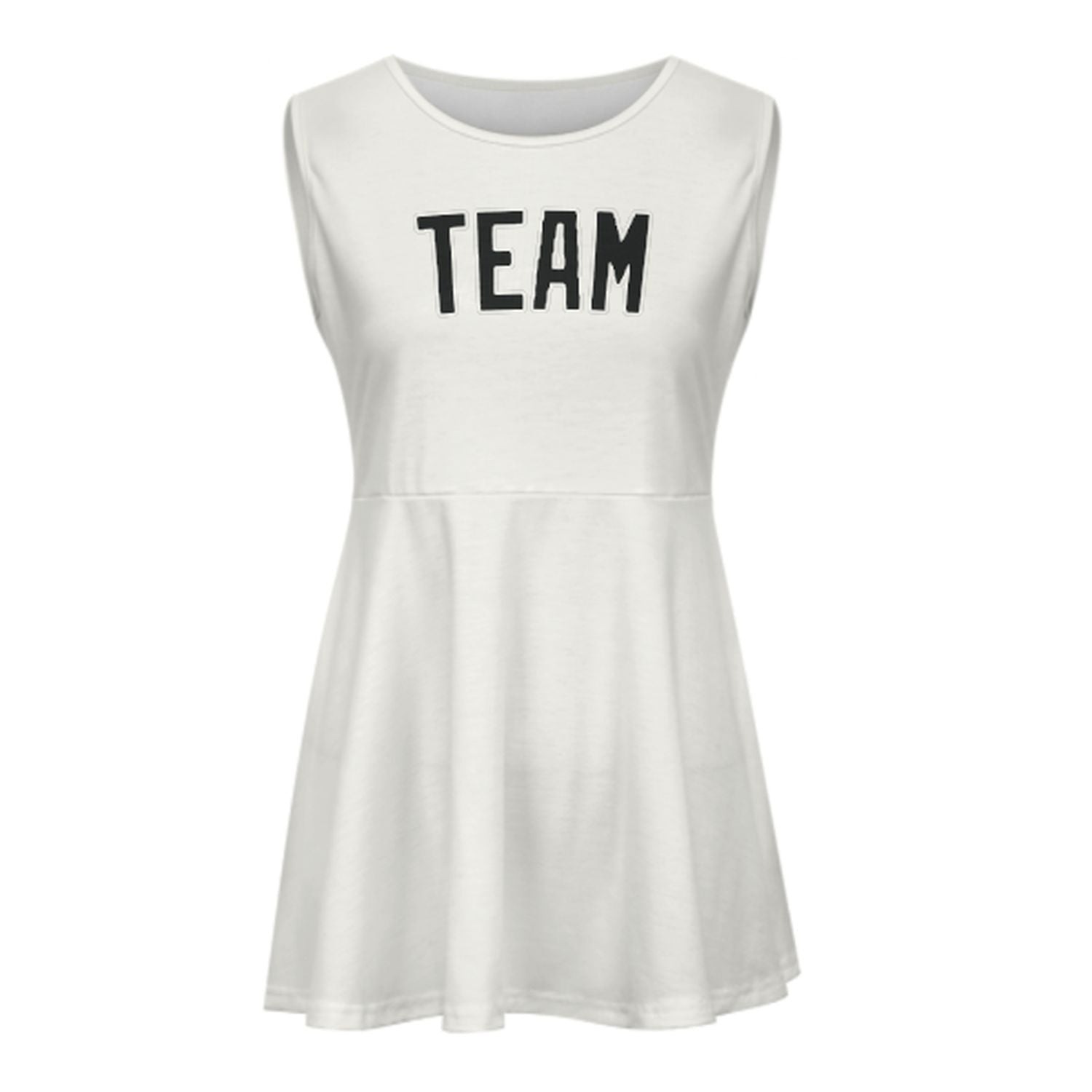 Maßgeschneidertes Weiß Schwarz Cheerleader-Kleid