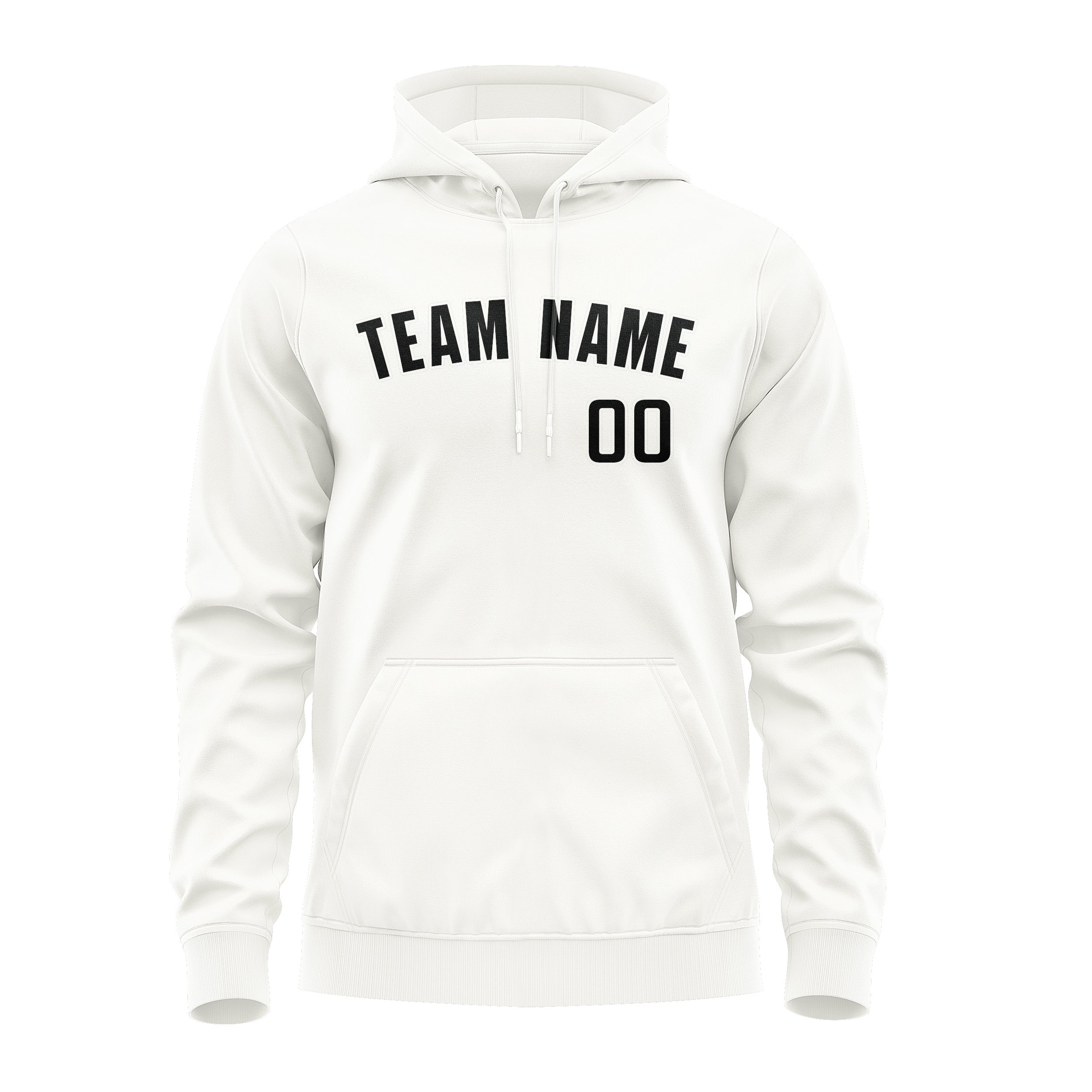 Maßgeschneidertes Weiß Schwarz Hoodie
