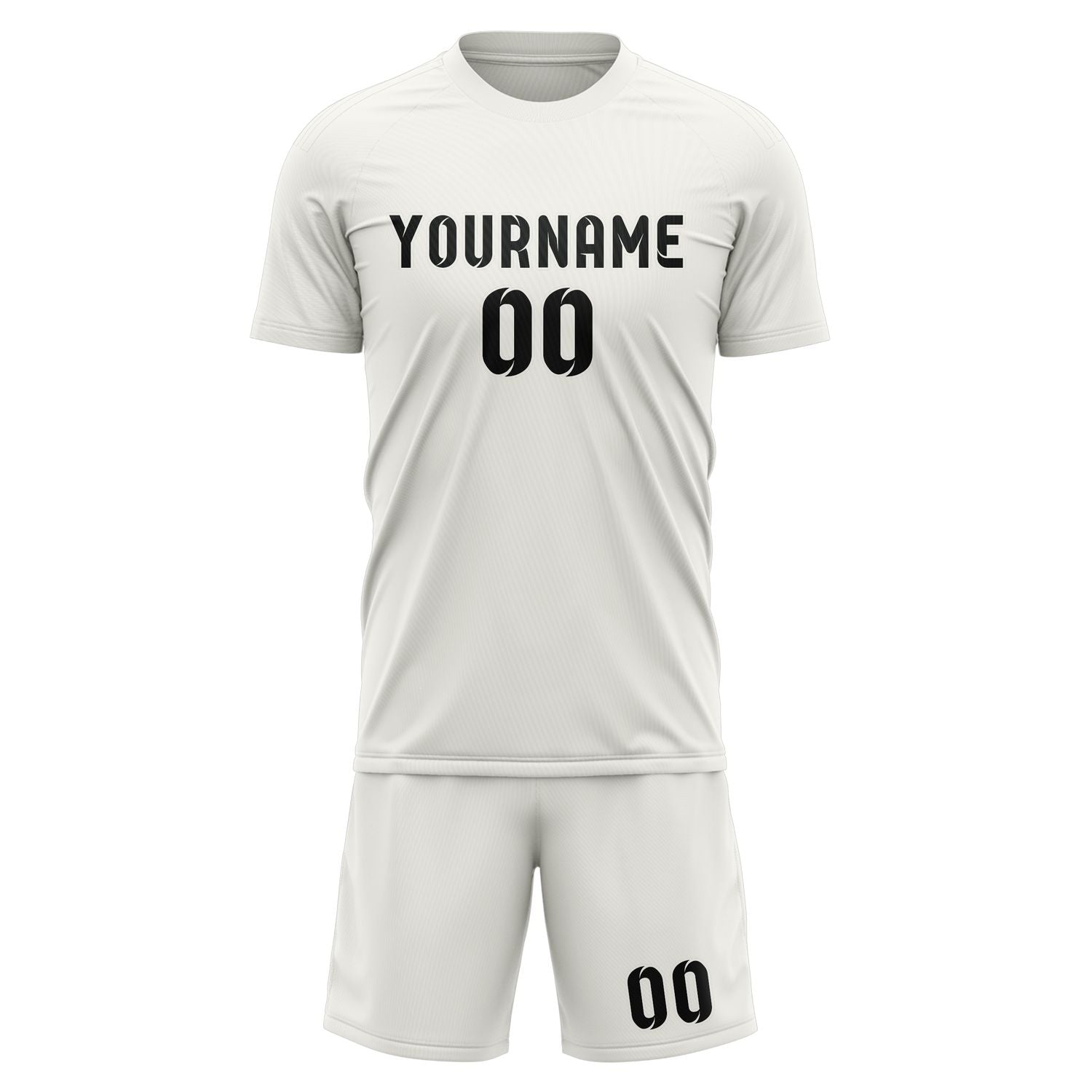 Maßgeschneidertes Professionelles Weiß Schwarz Fußballtrikot-Set