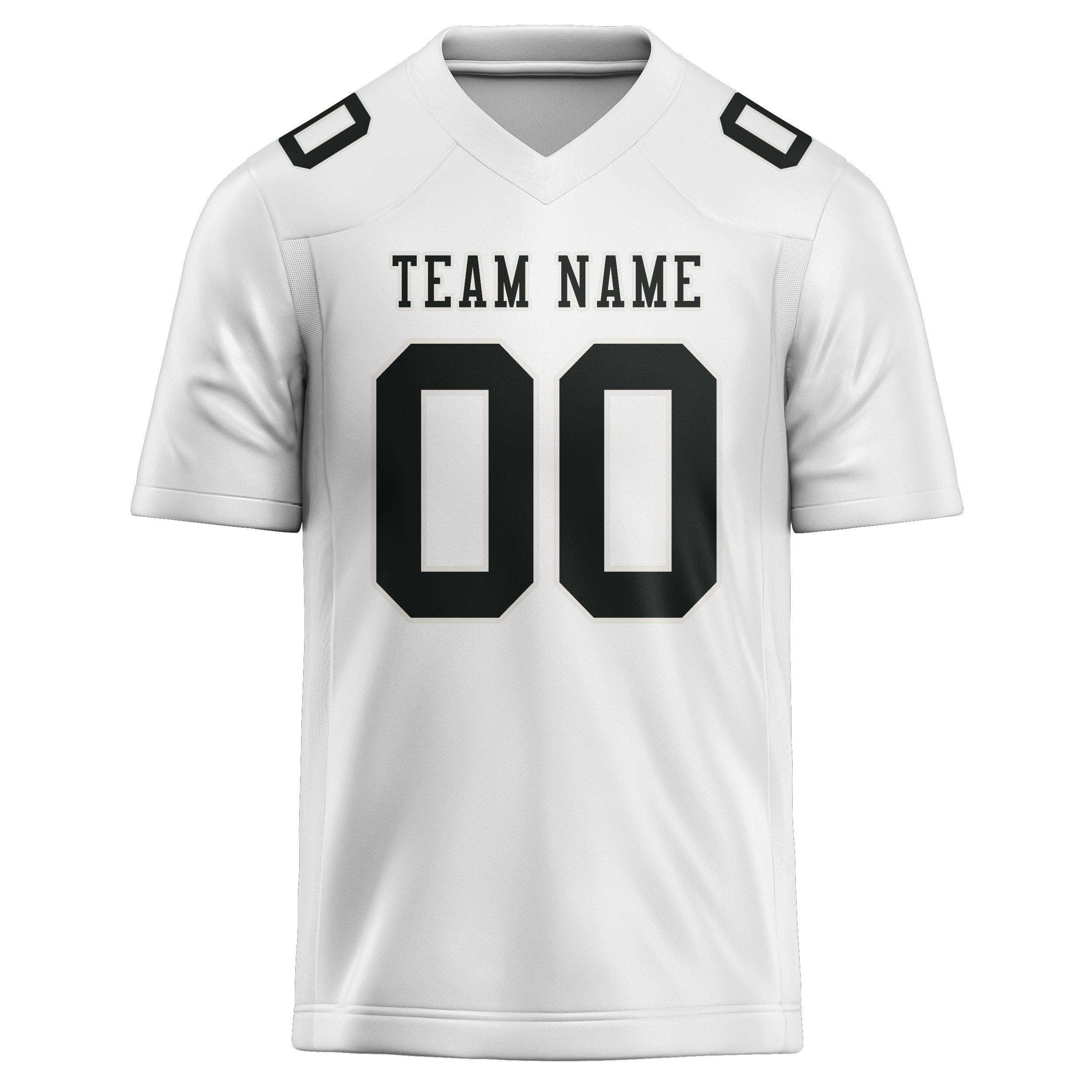 Maglia da rugby professionale bianca e nera personalizzata
