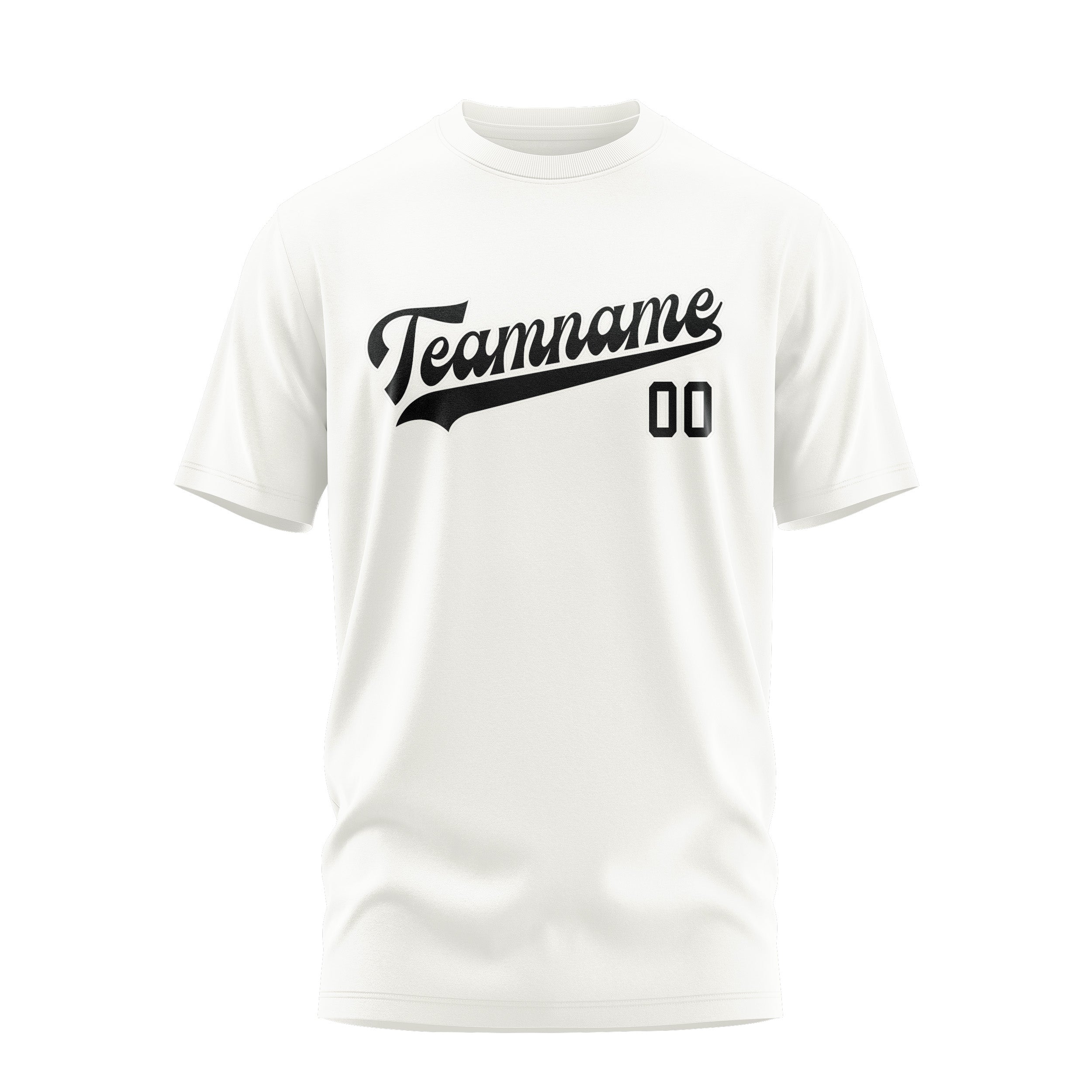 Maßgeschneidertes Weiß Schwarz T-Shirt
