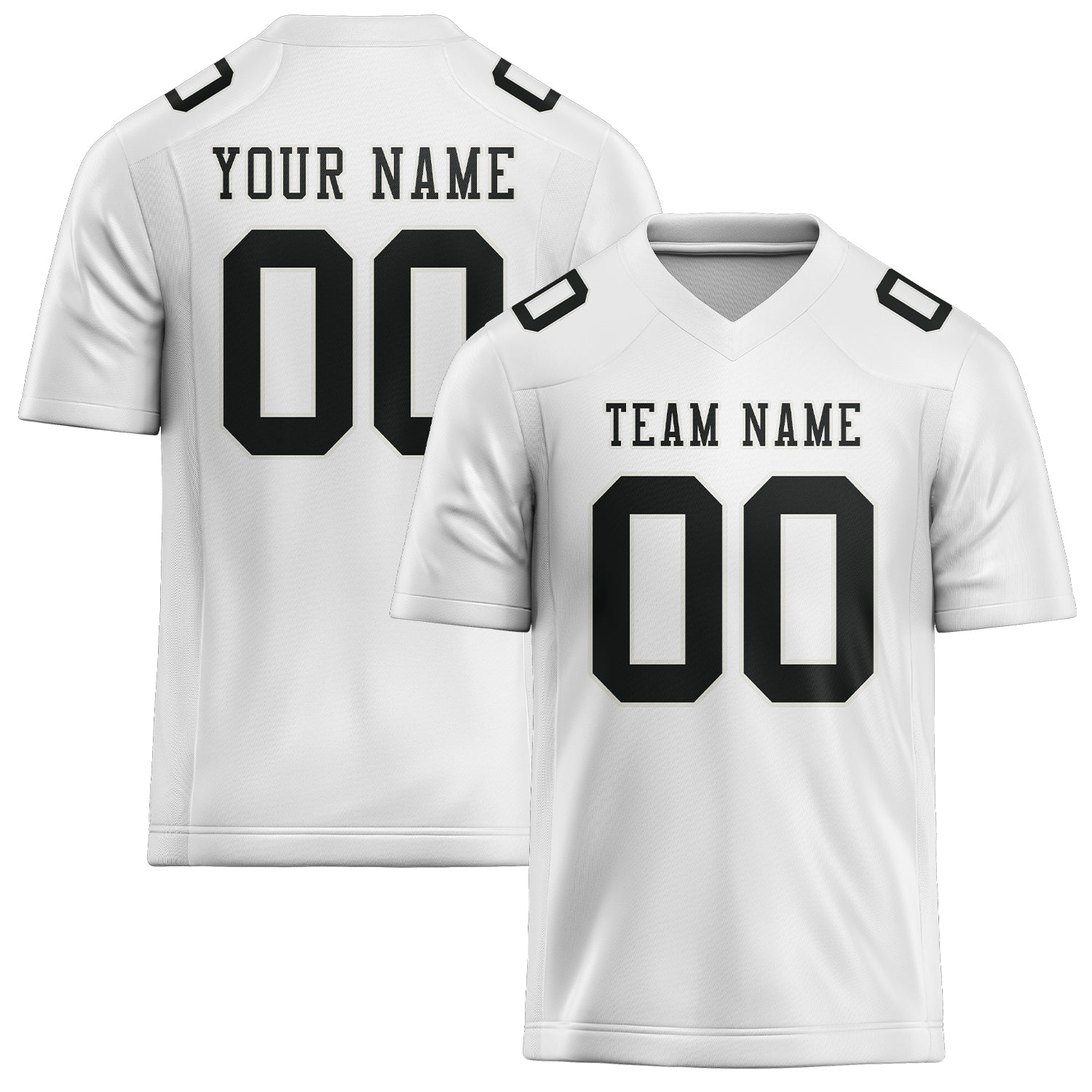 Maglia da rugby professionale bianca e nera personalizzata