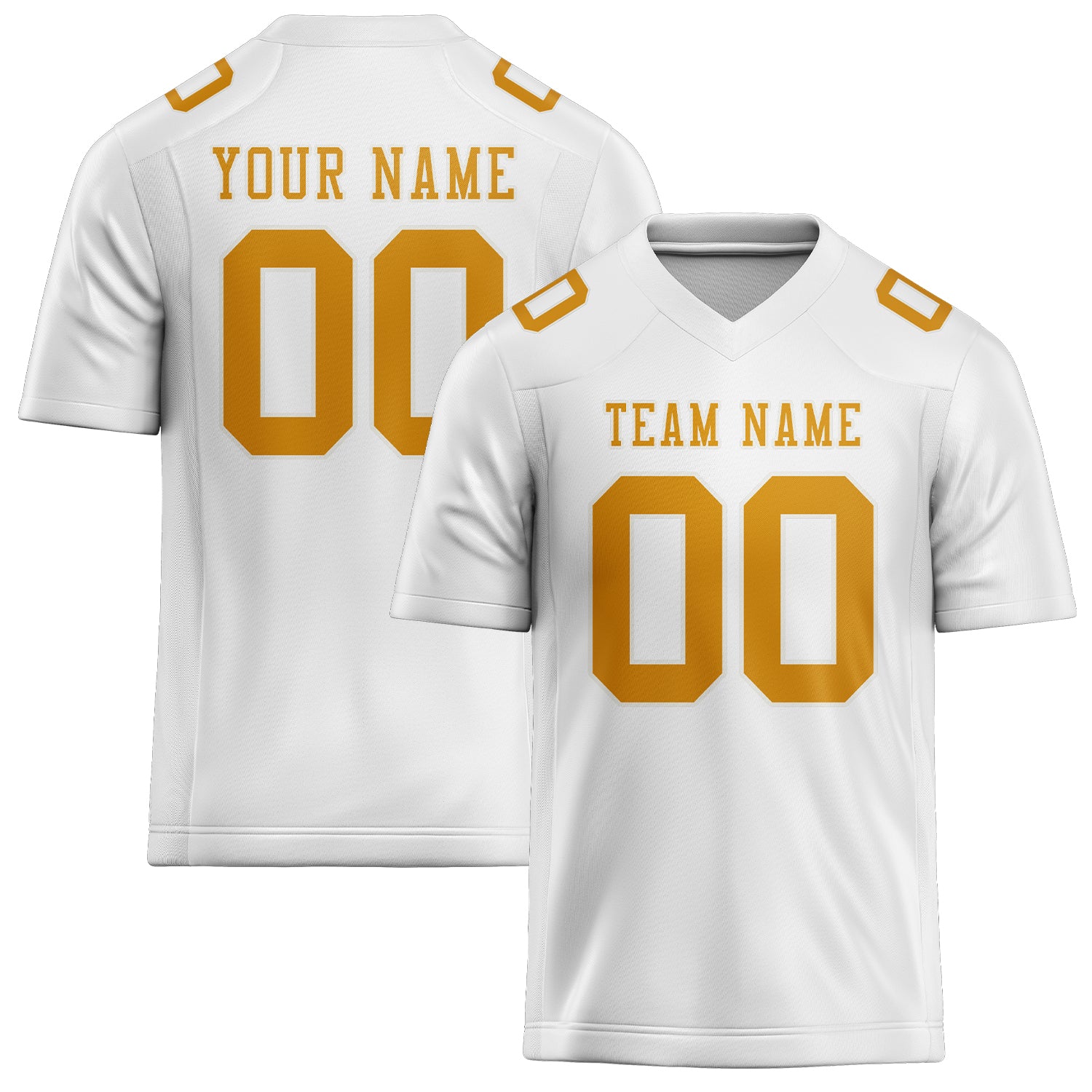 Maglia da rugby professionale bianca e gialla personalizzata