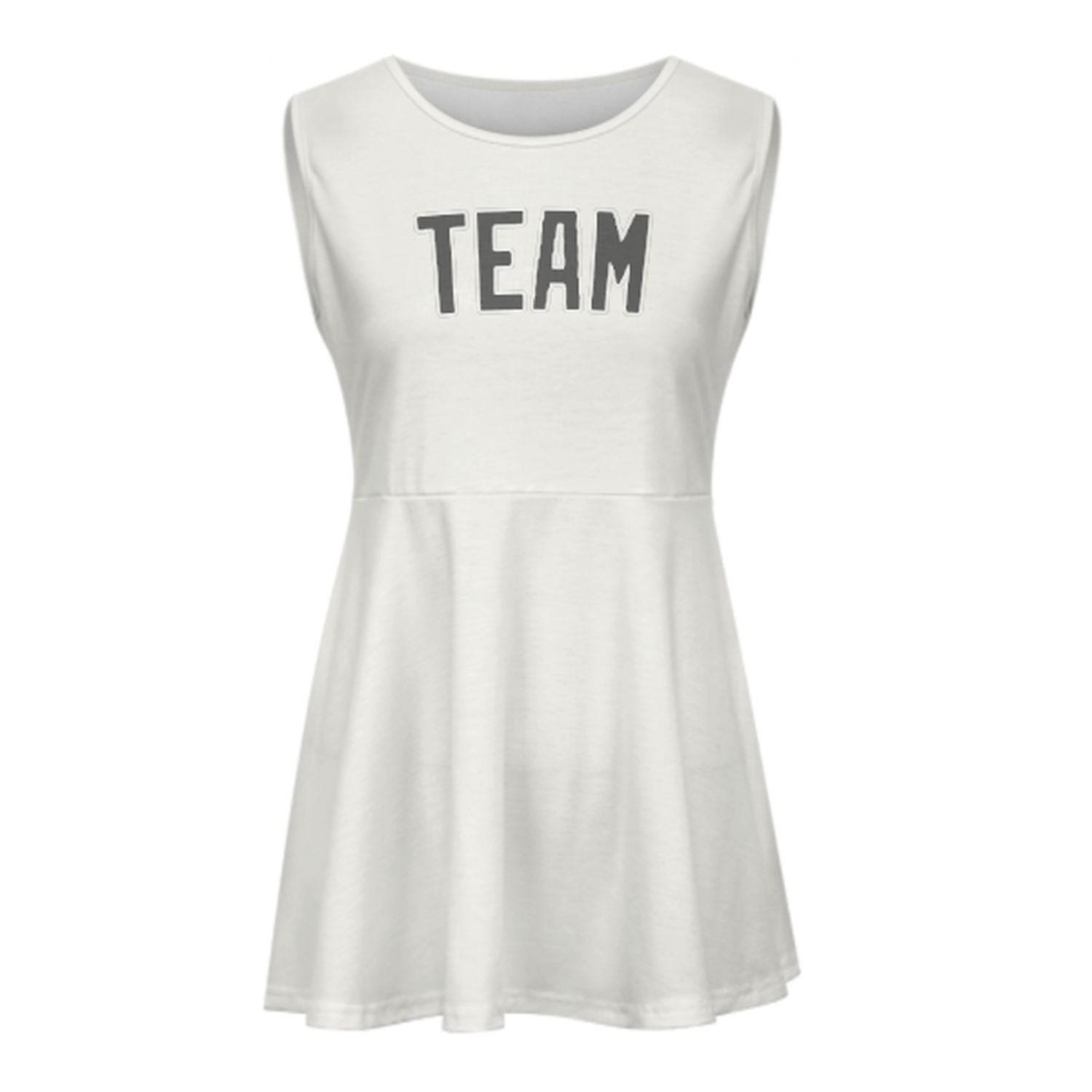 Maßgeschneidertes Weiß Dunkelgrau Cheerleader-Kleid