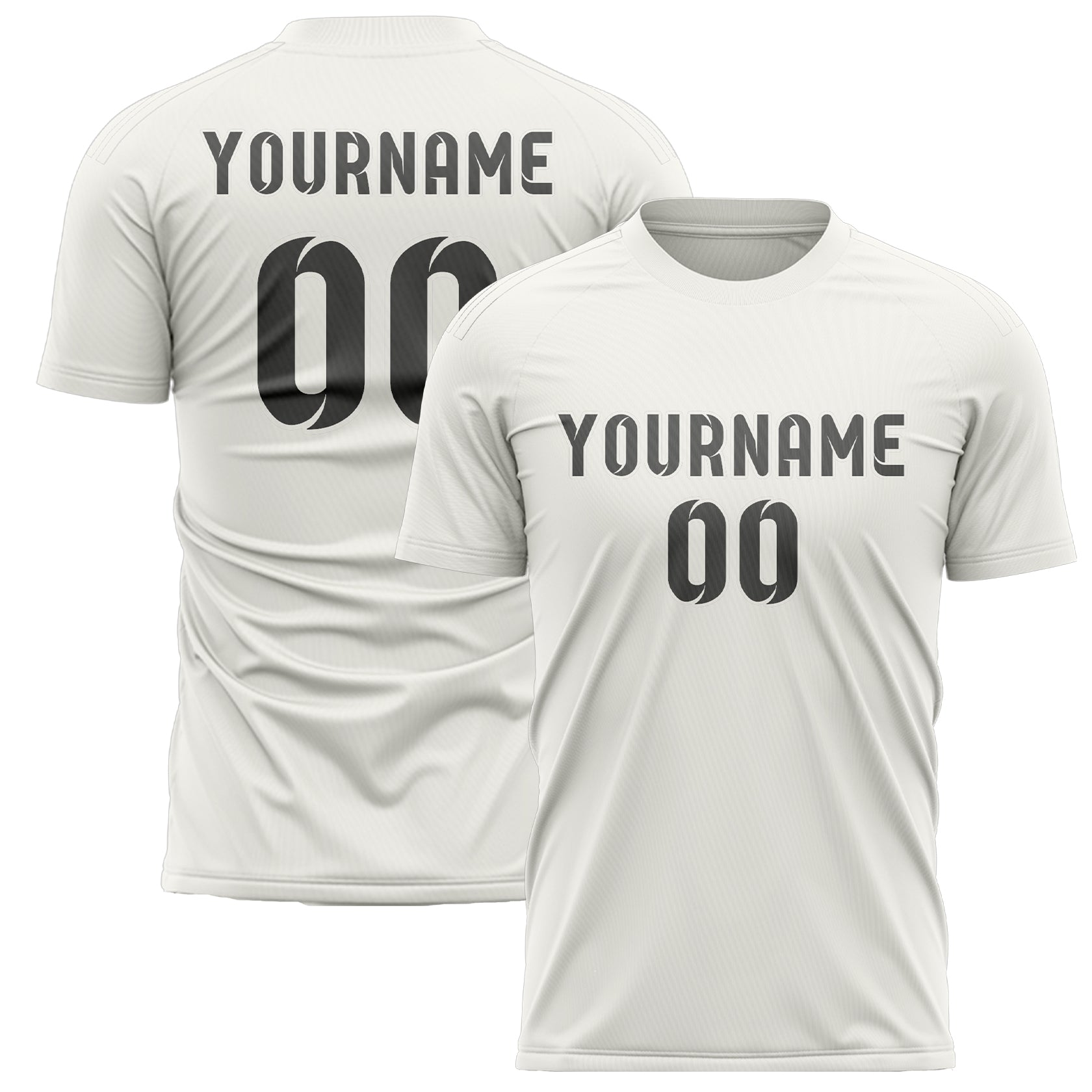 Benutzerdefiniertes Professionelles Weiß Dunkelgrau Fußballtrikot