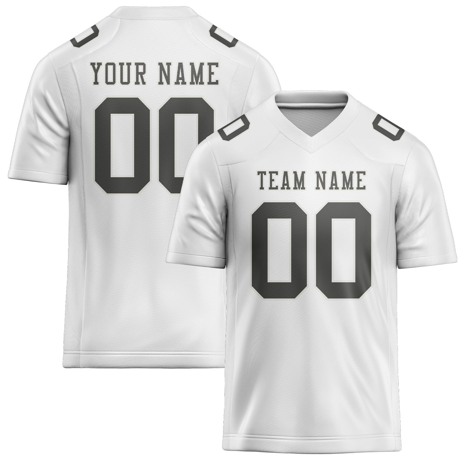 Maglia da rugby professionale personalizzata bianca grigio scuro