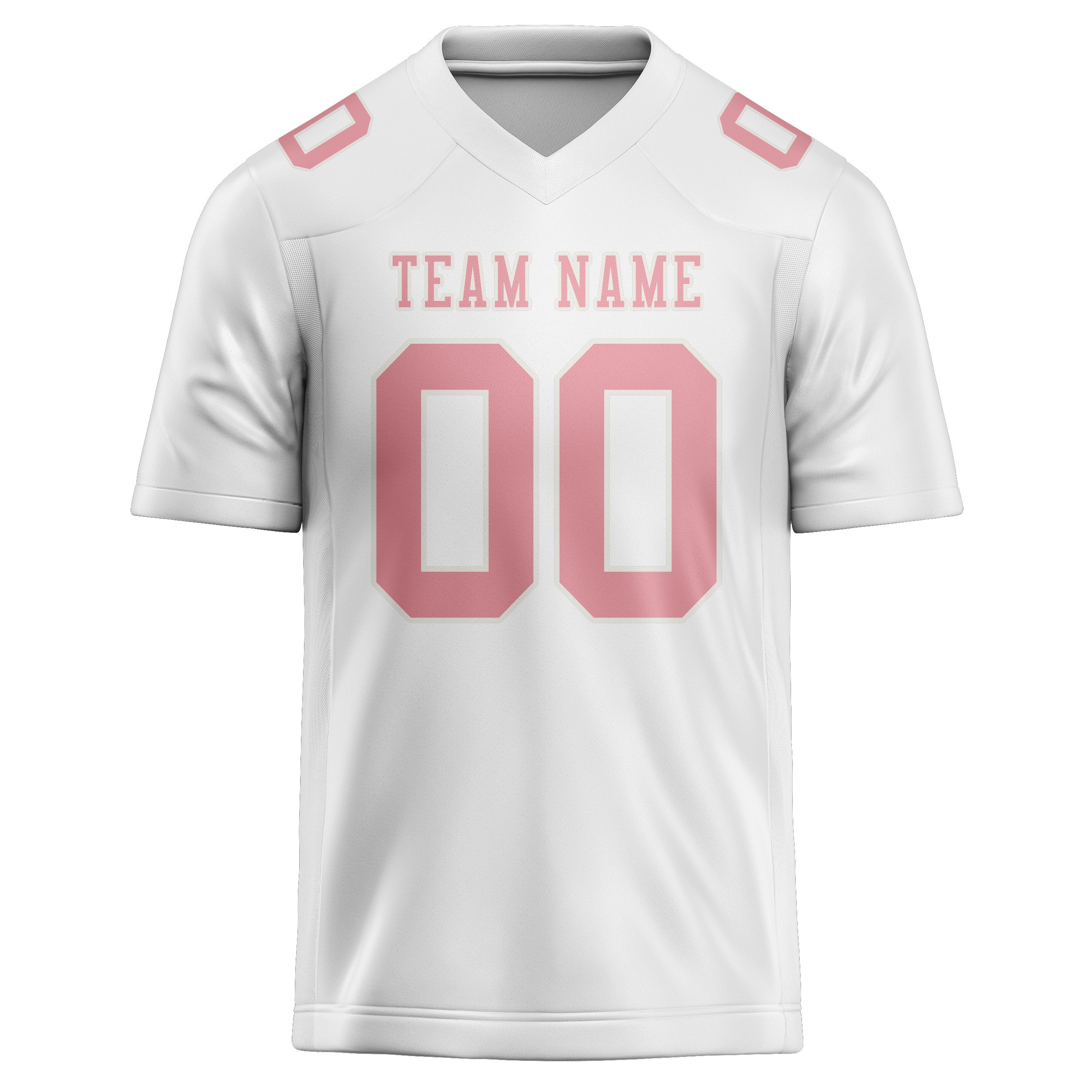 Maglia da rugby professionale bianca e rosa personalizzata