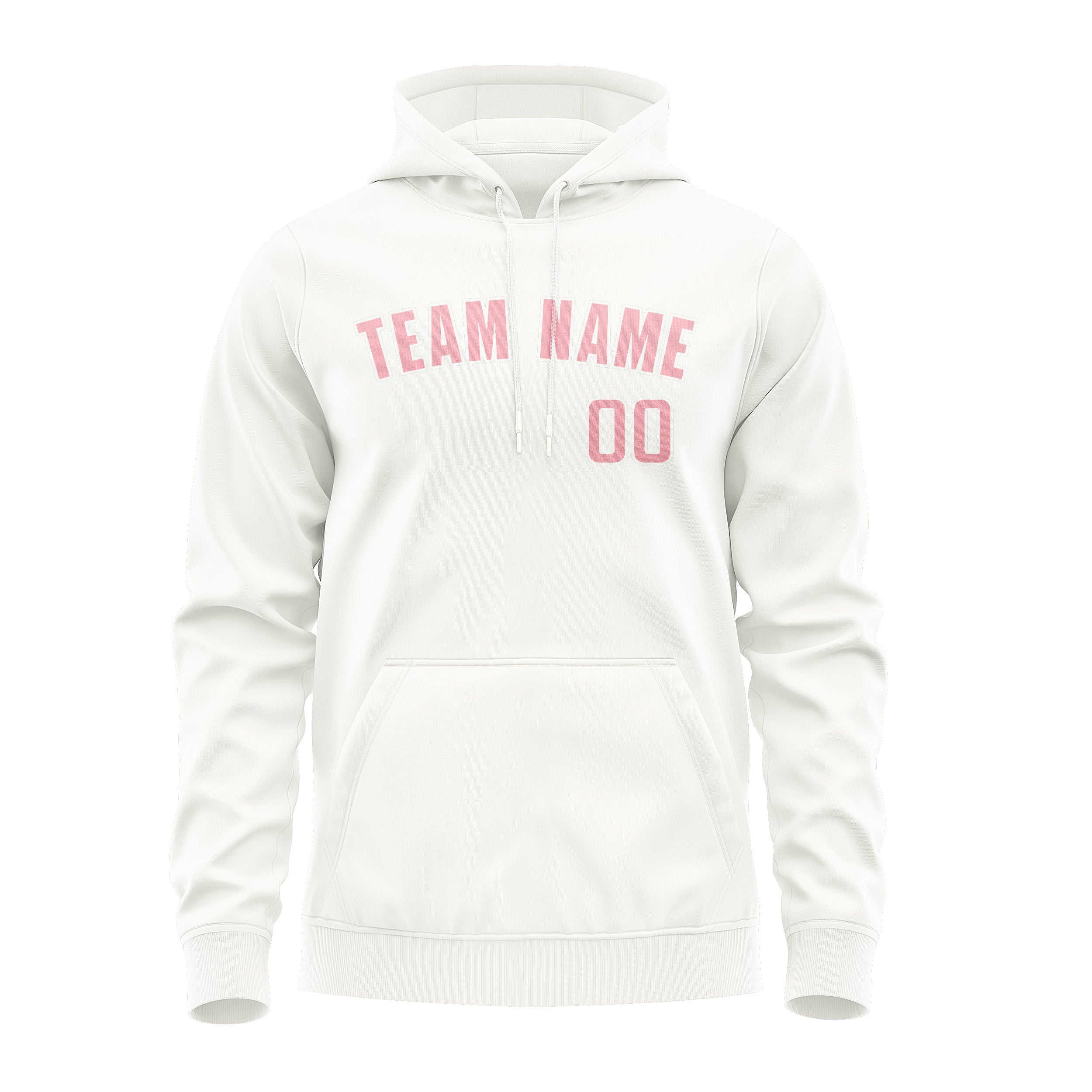 Maßgeschneidertes Weiß Rosa Hoodie