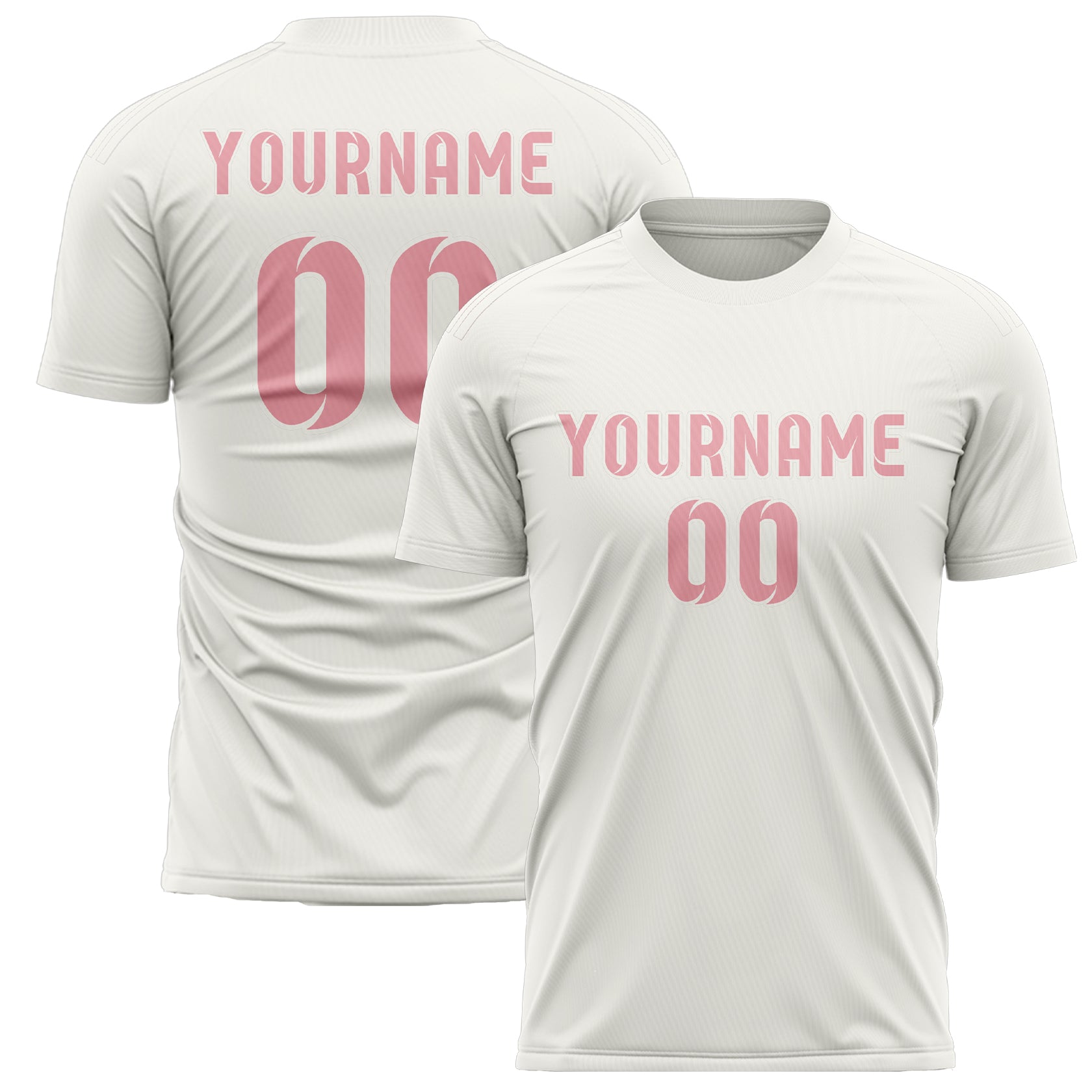 Benutzerdefiniertes Professionelles Weiß Rosa Fußballtrikot