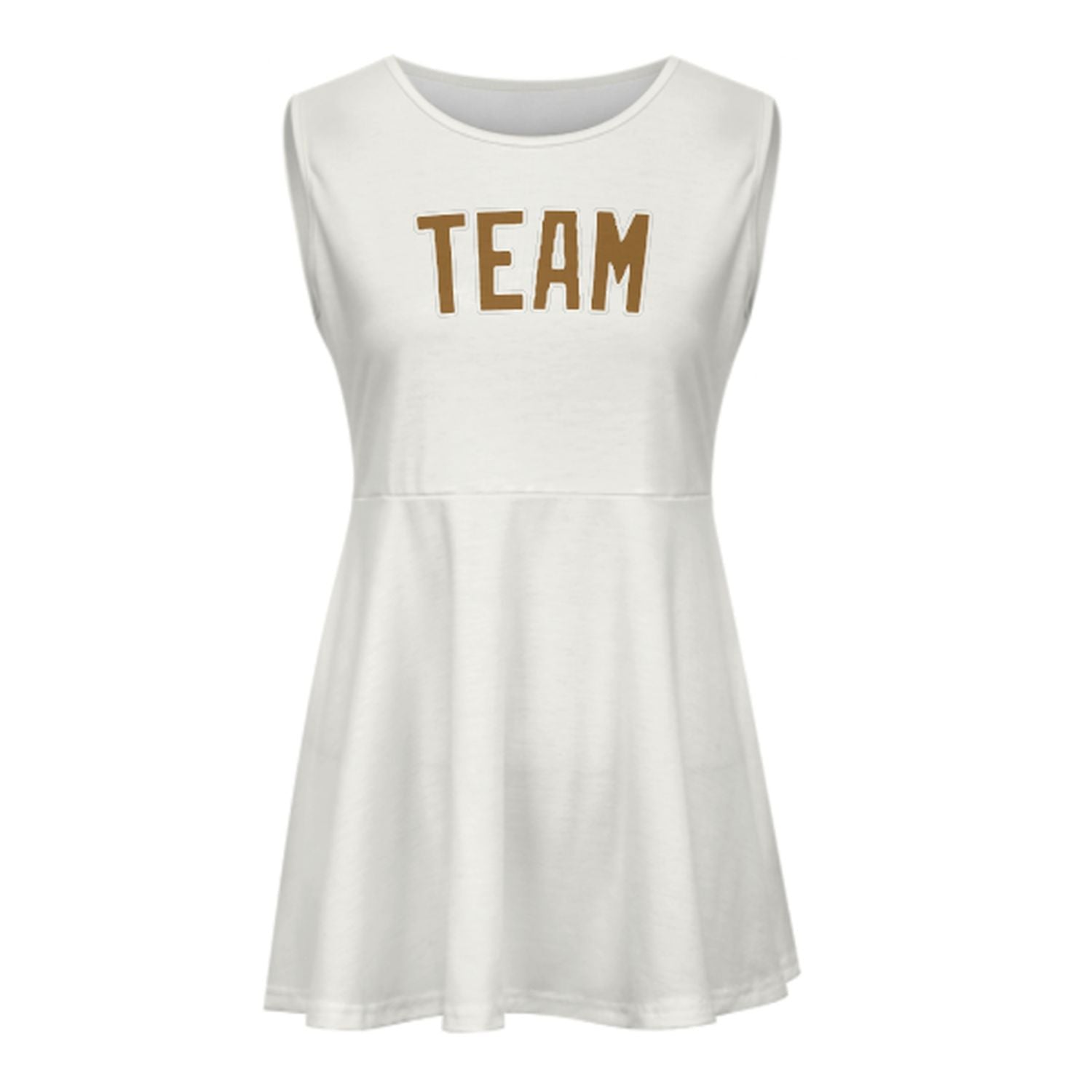 Maßgeschneidertes Weiß Khaki Cheerleader-Kleid