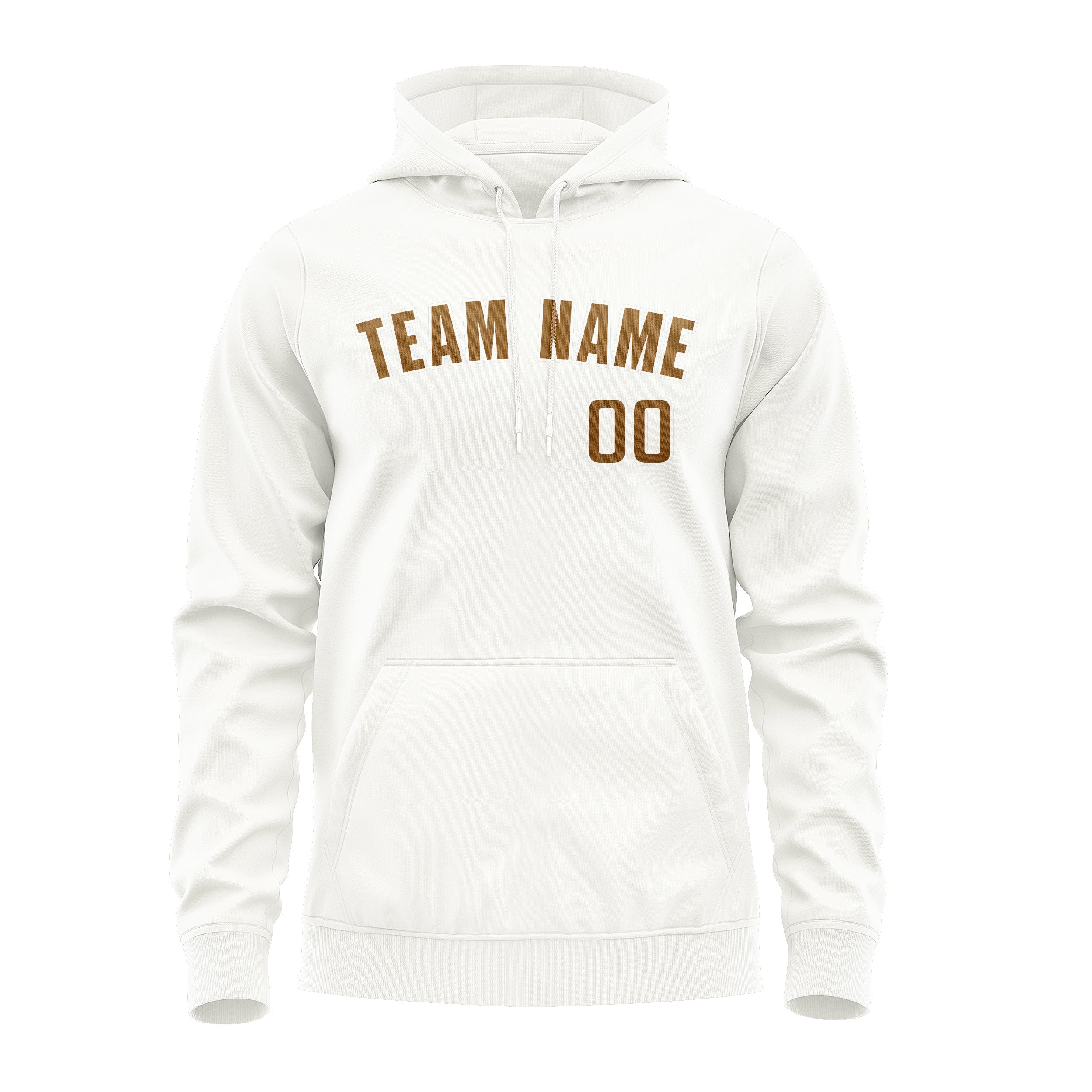 Maßgeschneidertes Weiß Khaki Hoodie
