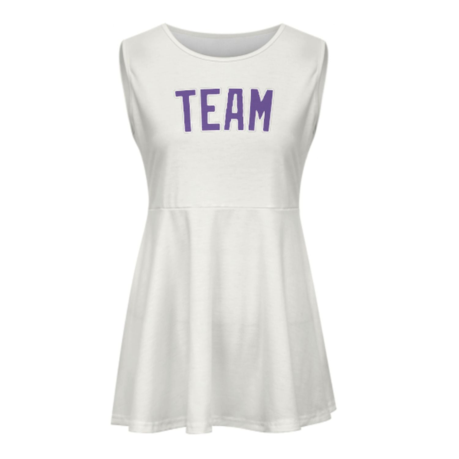 Maßgeschneidertes Weiß Lavendel Cheerleader-Kleid