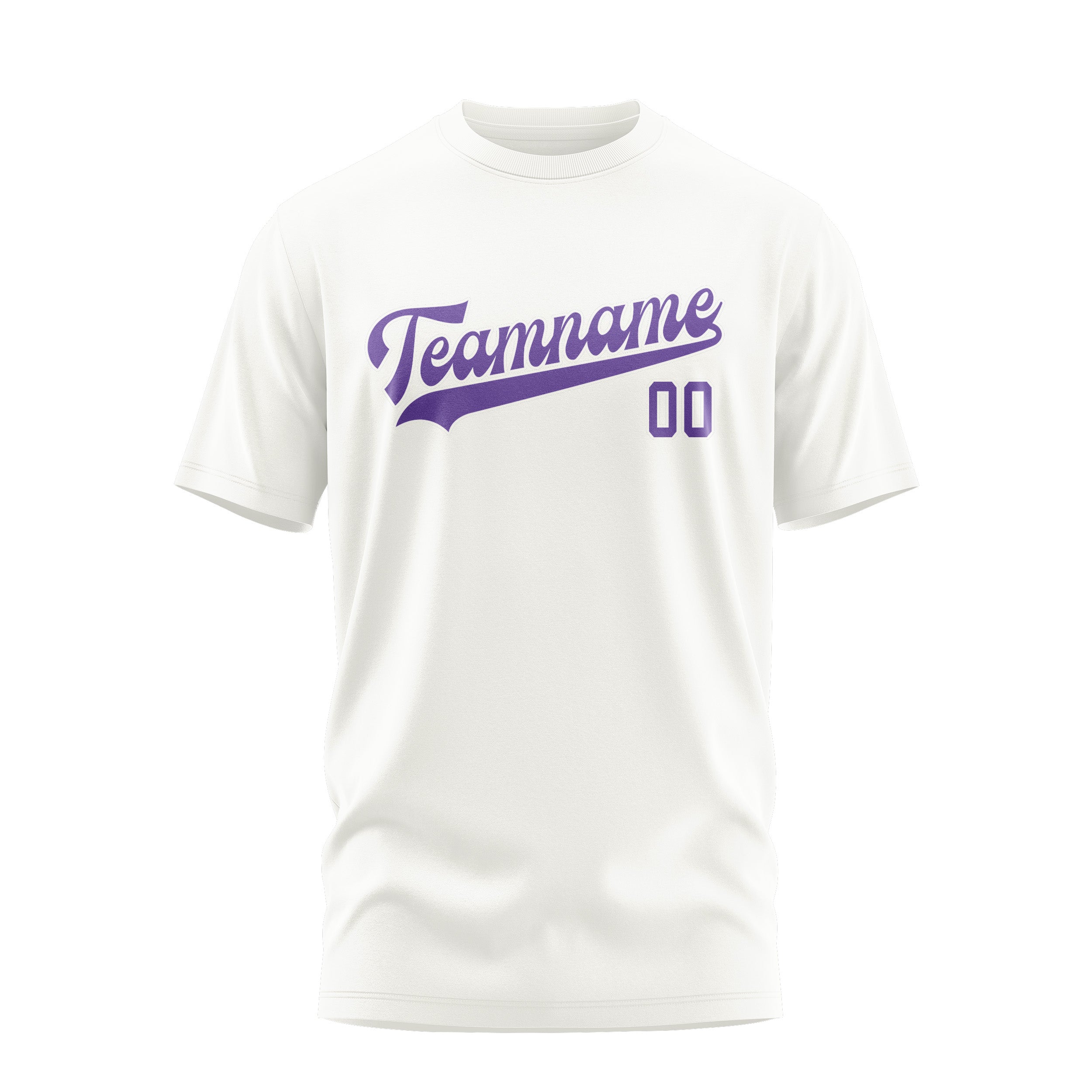 Maßgeschneidertes Weiß Lavendel T-Shirt