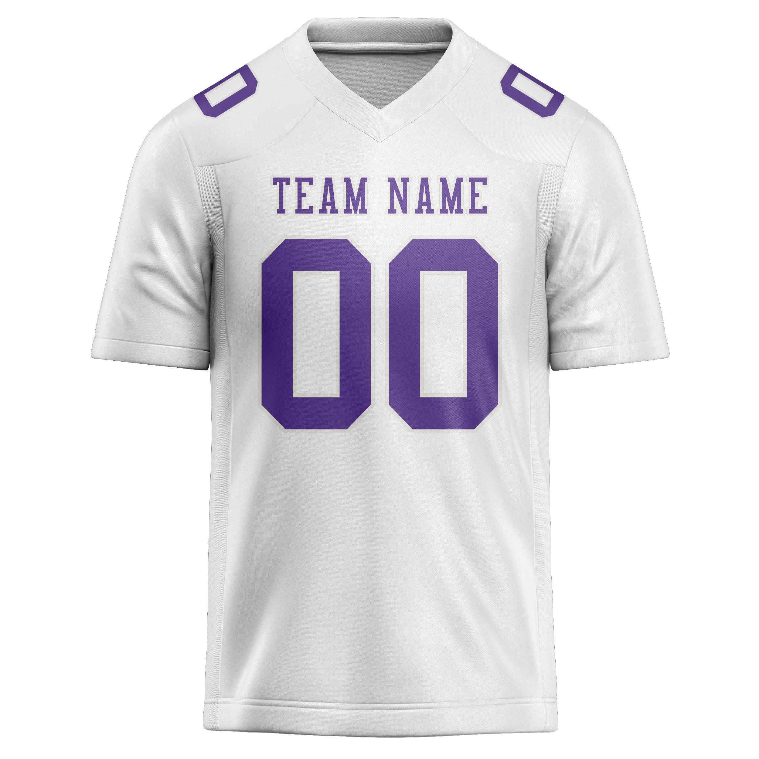 Maglia da rugby professionale personalizzata bianca lavanda